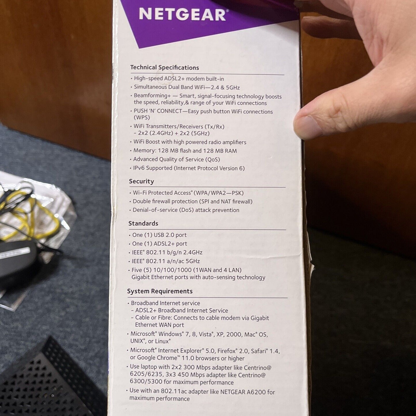 NETGEAR D6200 AC1200 WiFi Dual Band ADSL 2+ Modem Router NBN Compatible