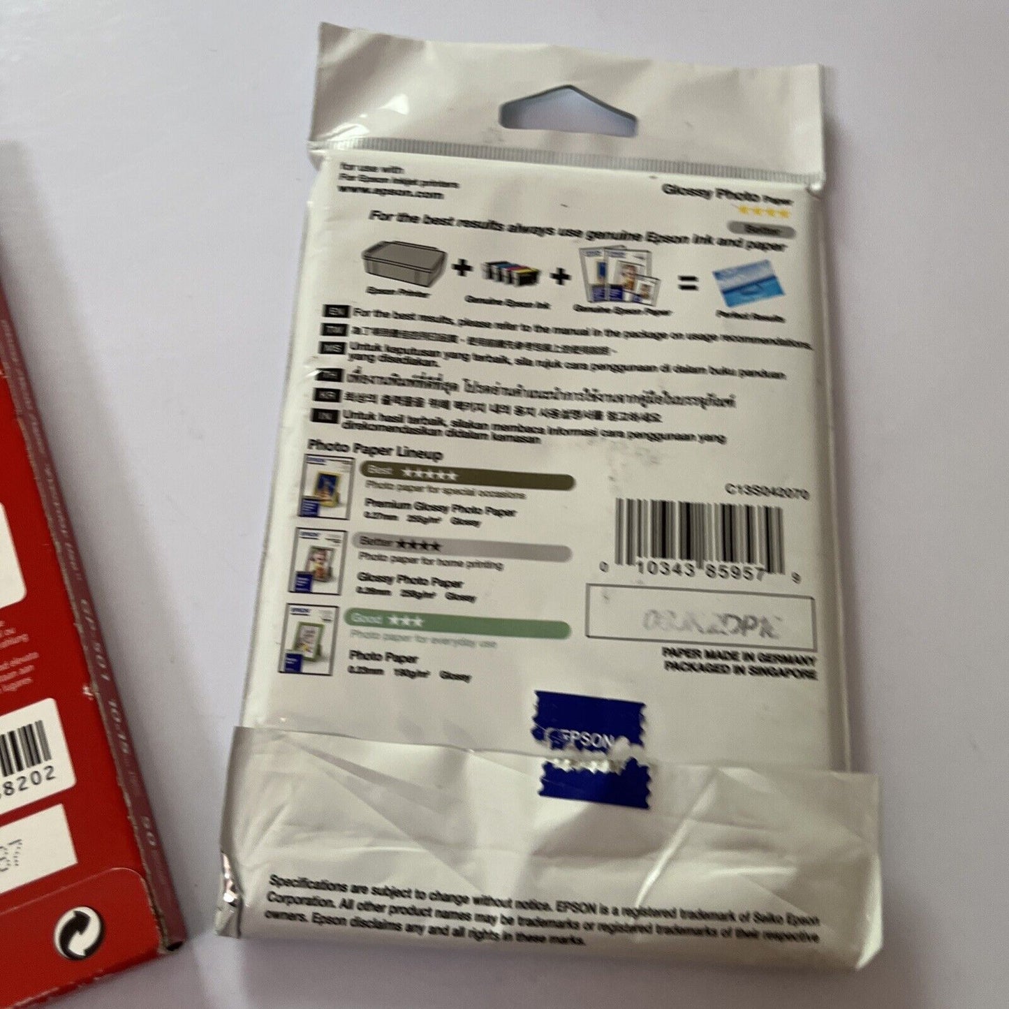 Canon GP501 50 Sheets & Epson 4x6" Glossy Photo Paper 170GSM