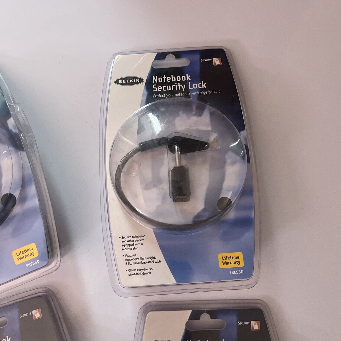 4x Belkin Notebook Laptop Security Lock F8E550