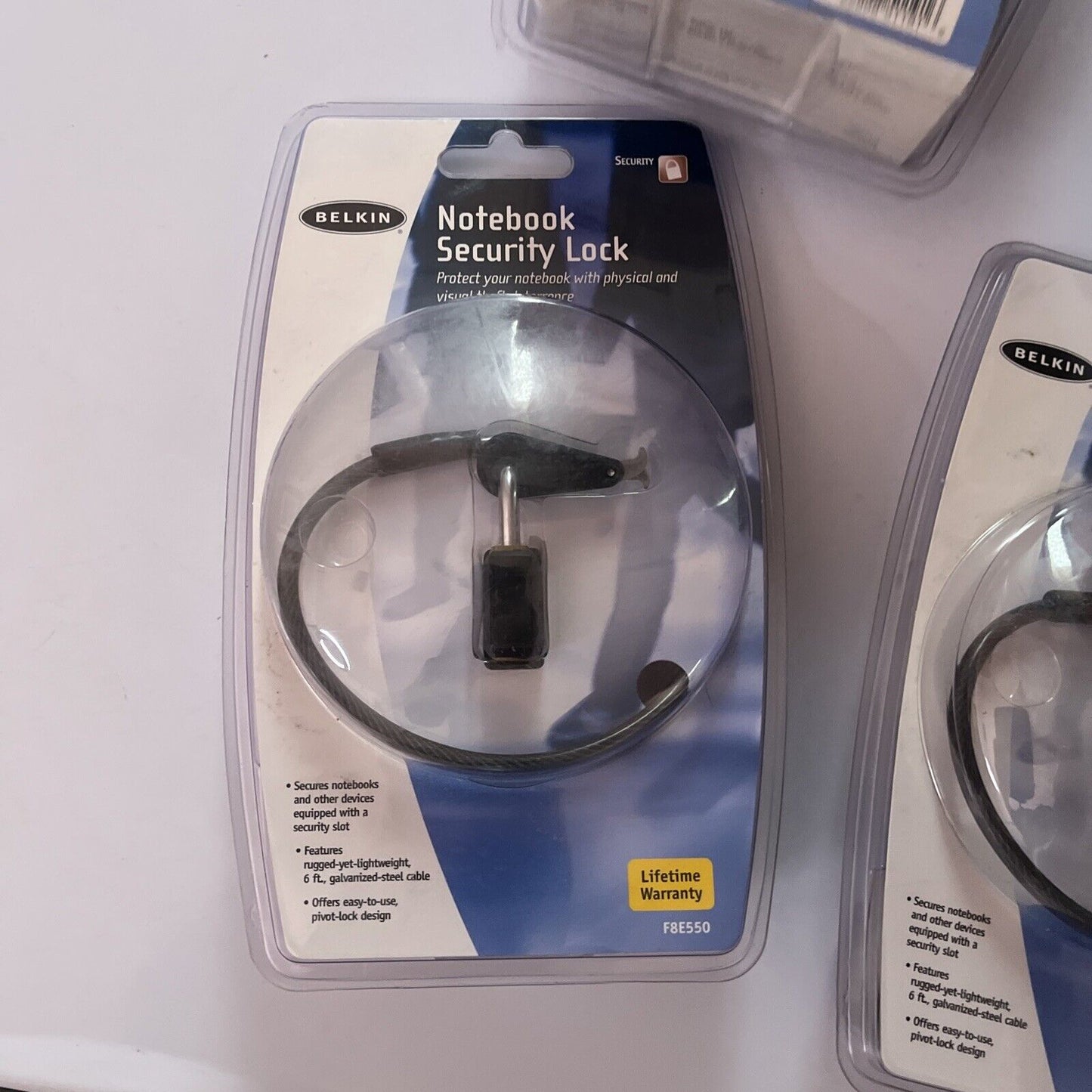 4x Belkin Notebook Laptop Security Lock F8E550