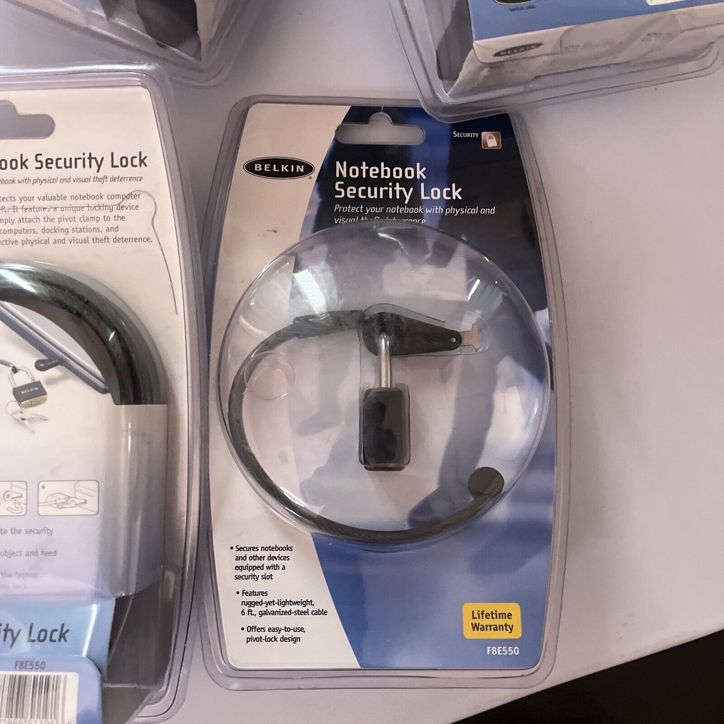 4x Belkin Notebook Laptop Security Lock F8E550