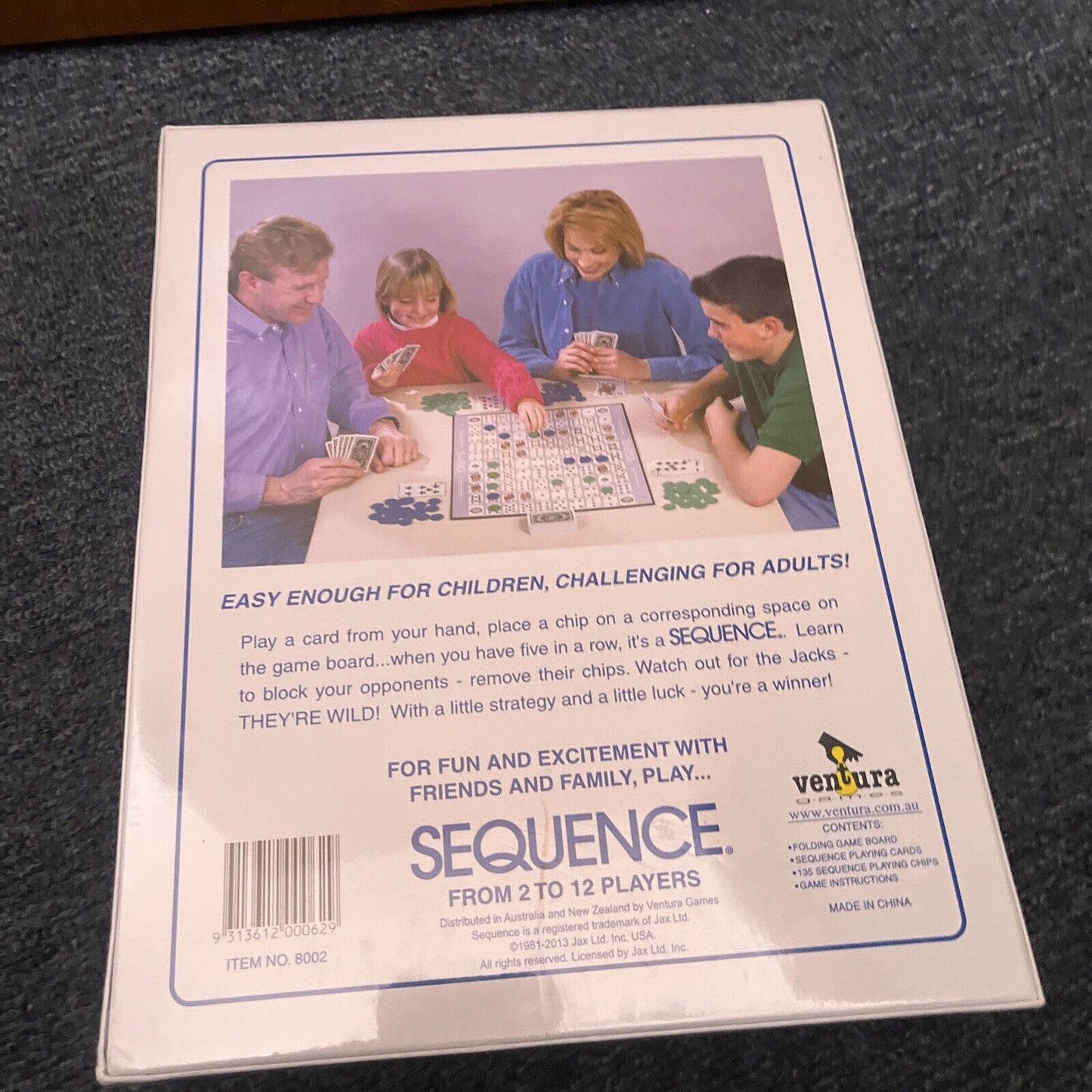 *New Sealed* Sequence Family Board Game Ventura 2-12 Players Strategy Game