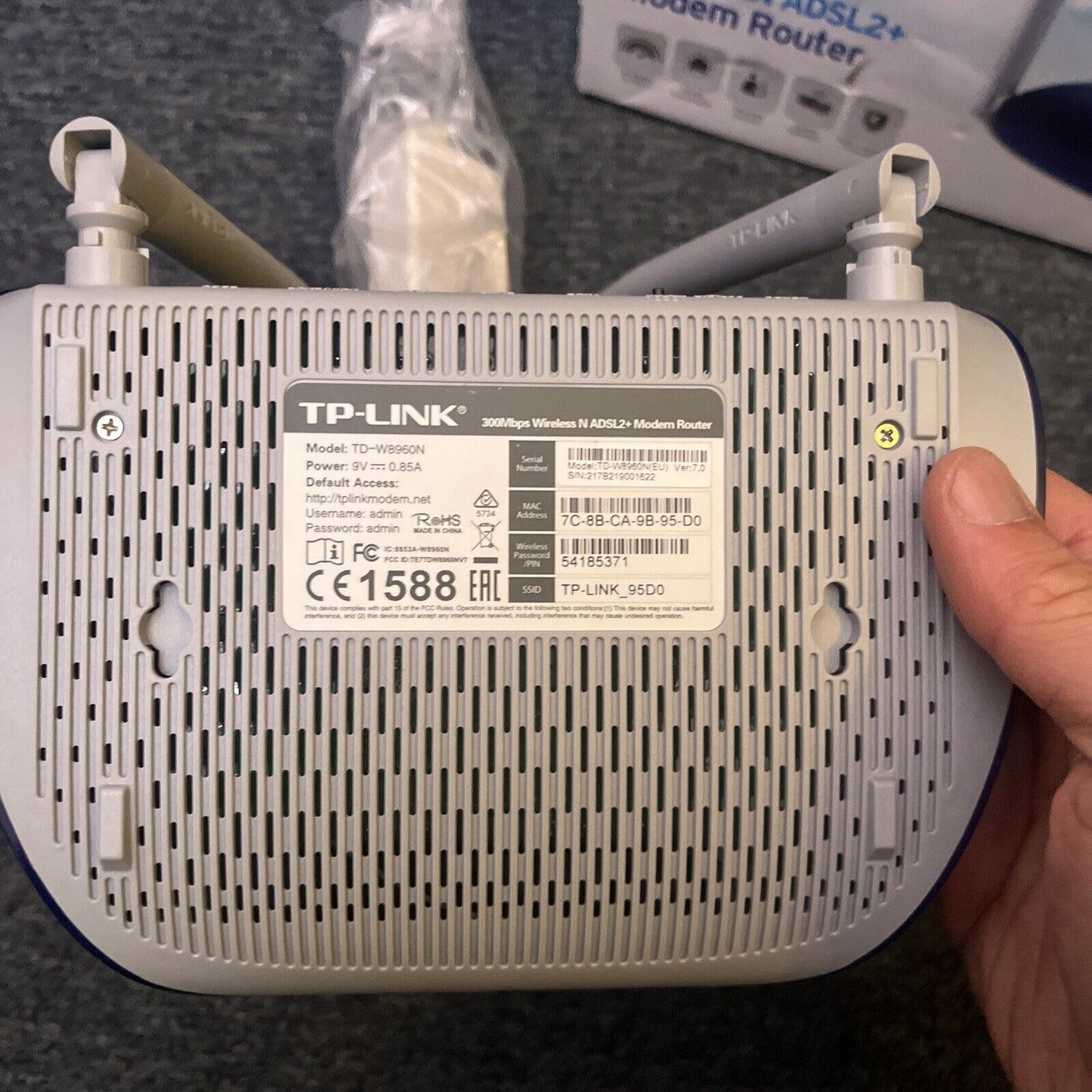 Tp-Link 300Mbps Wireless N ADSL 2+ Modem Router TD-W8960N NBN Compatible