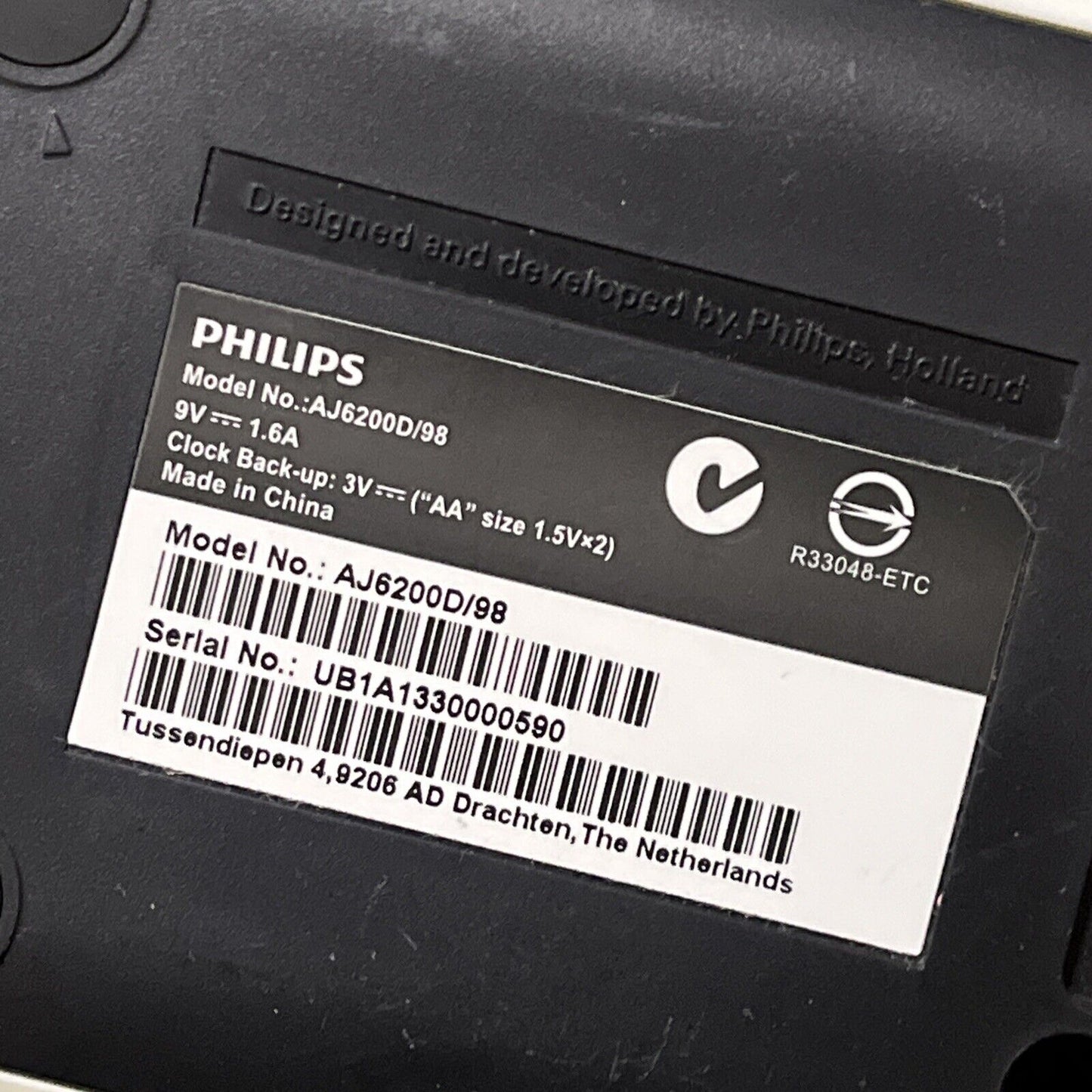 Philips AJ6200D/98 Alarm Clock FM Radio Lightning iPhone Dock