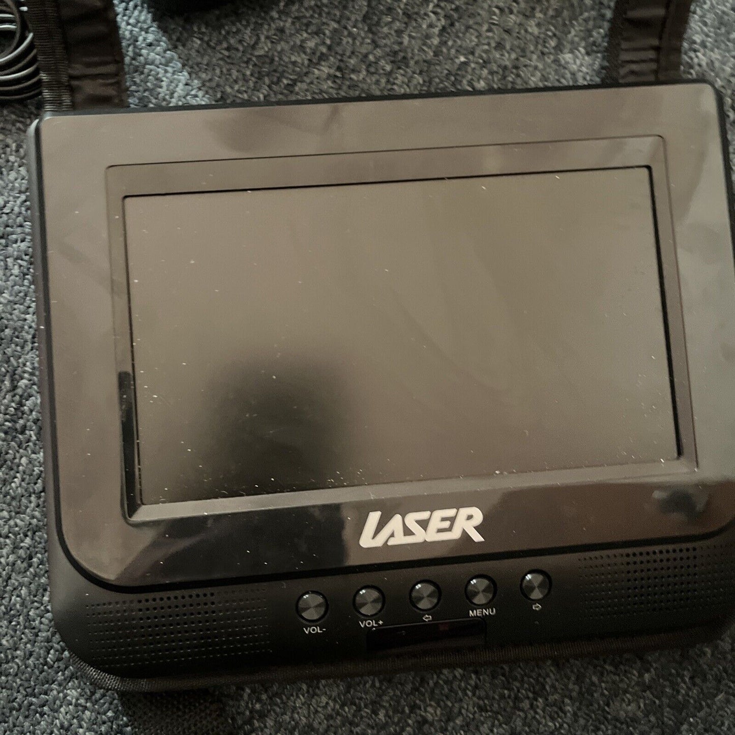 Laser 7" Dual Screen Portable DVD Player Plays All Regions DVD-PORT7-DUALB