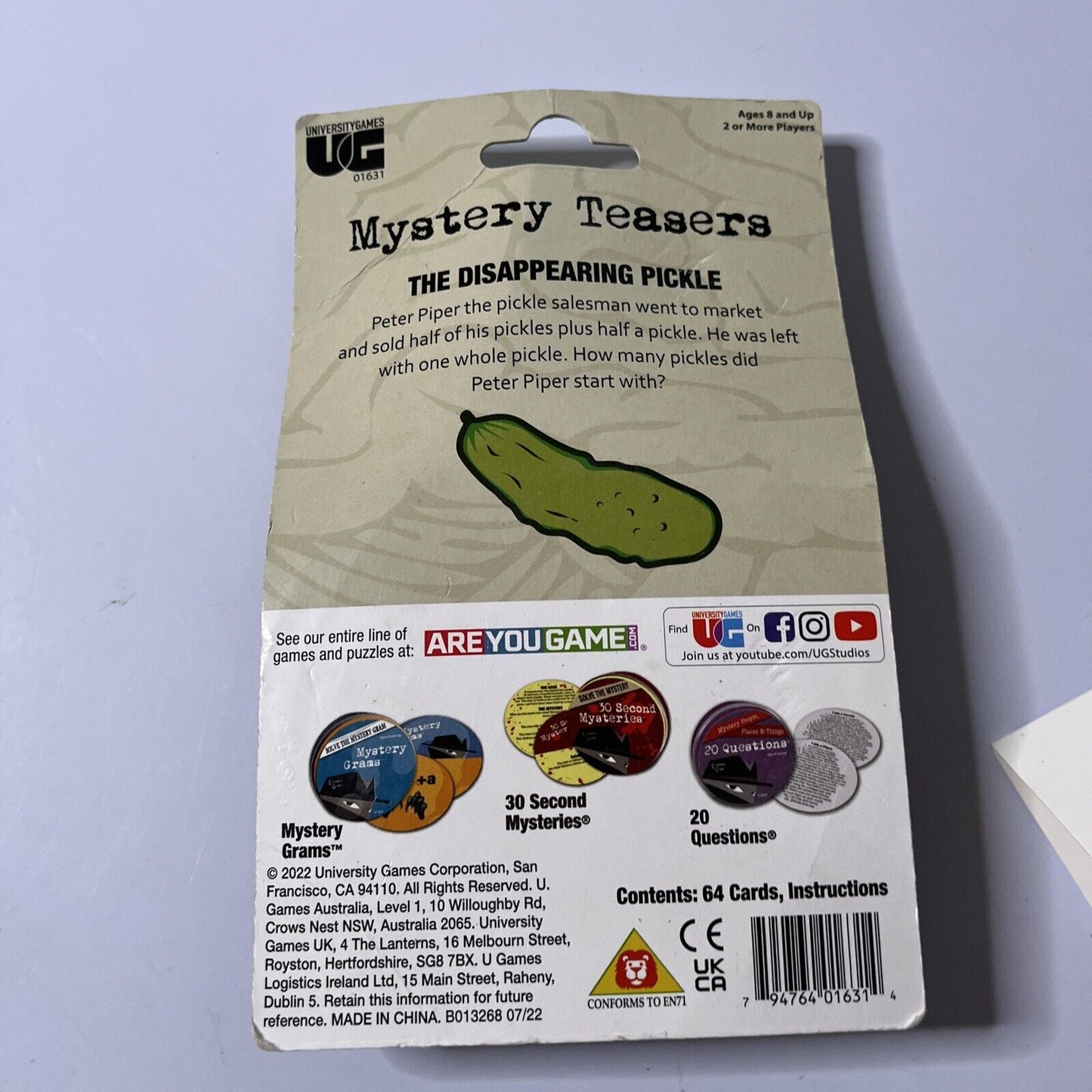 Mystery in a Tin - Brain Teasers - University Games 01631