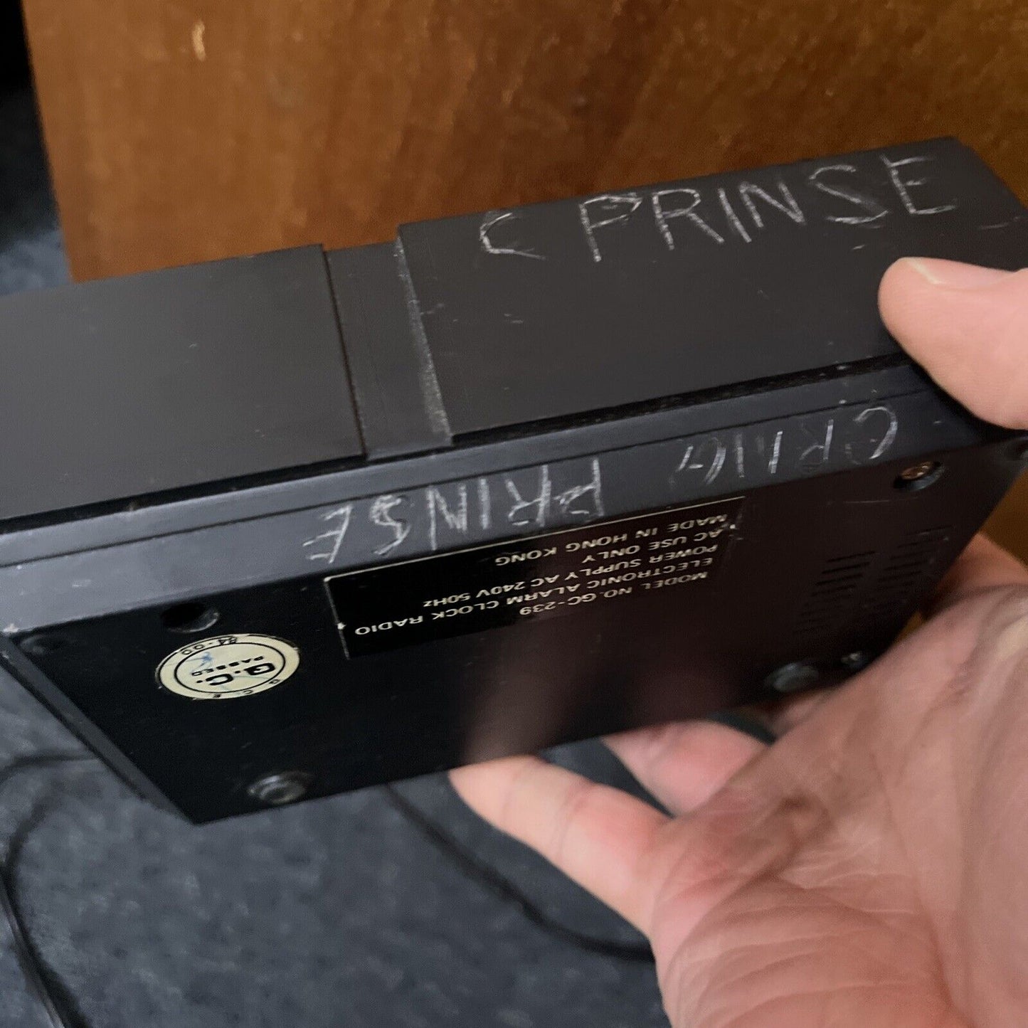 Vintage GAF Control Alarm Clock AM Woodgrain GC-239