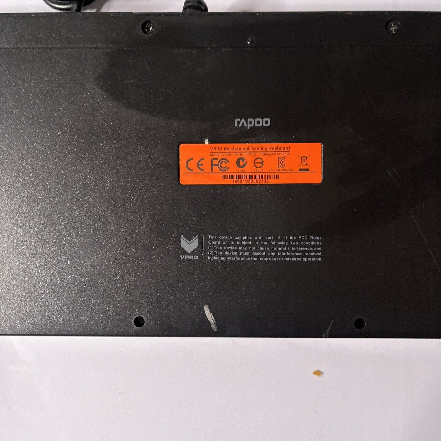 Rapoo Mechanical Gaming Keyboard V500 *1 Volume Key Is Missing But Device Works*