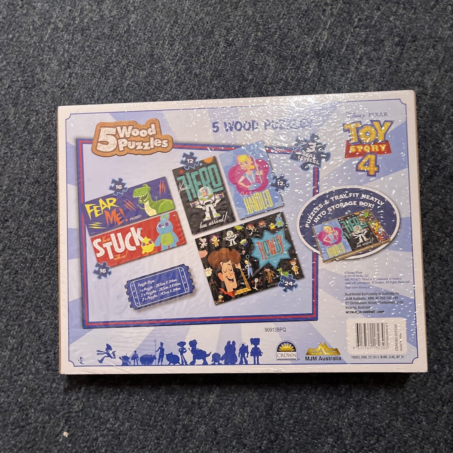 *New Sealed* Disney Pixar Toy Story 4 5-Wood Puzzles Jigsaw Puzzles Crown