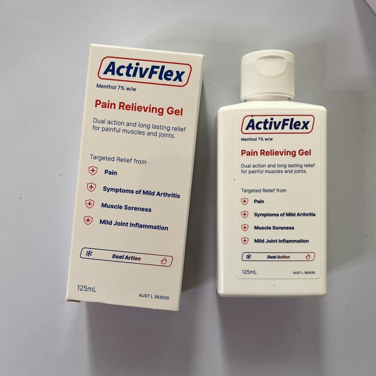 5 Pack - ActivFlex Pain Relieving Gel 125ml (Flexall 454 Alternative) Menthol 7%