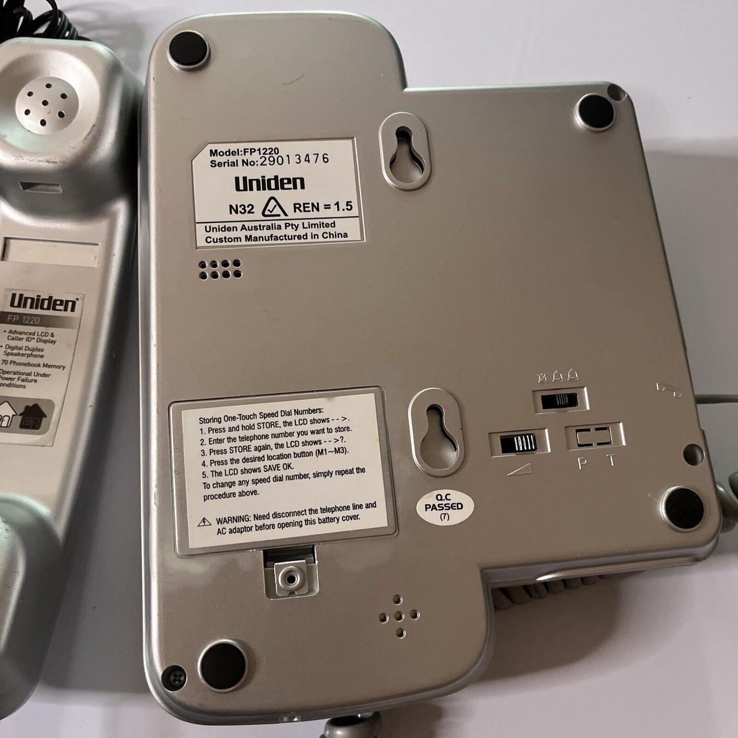 Uniden Landline Corded Telephone FP1220