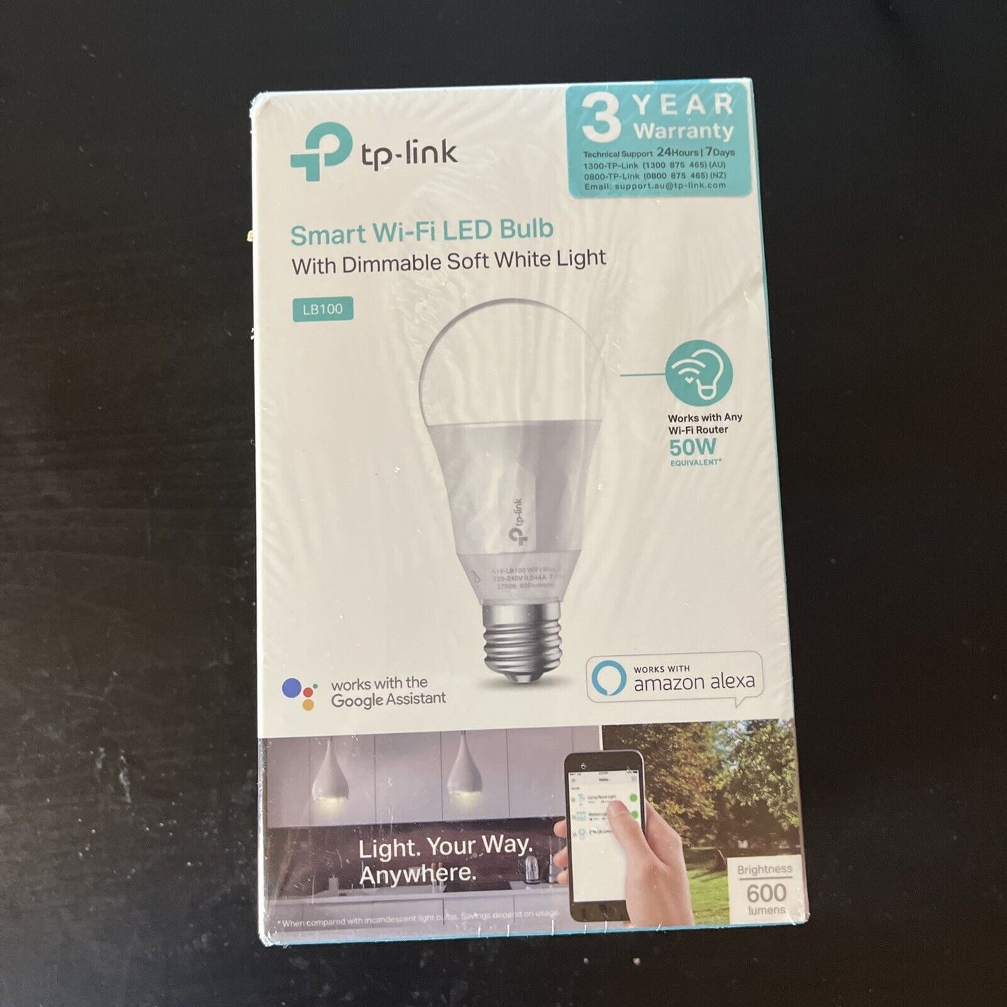 *New Sealed* TP-Link LB100 Smart Wi-Fi E27 Edison Dimmable LED Bulb 50W