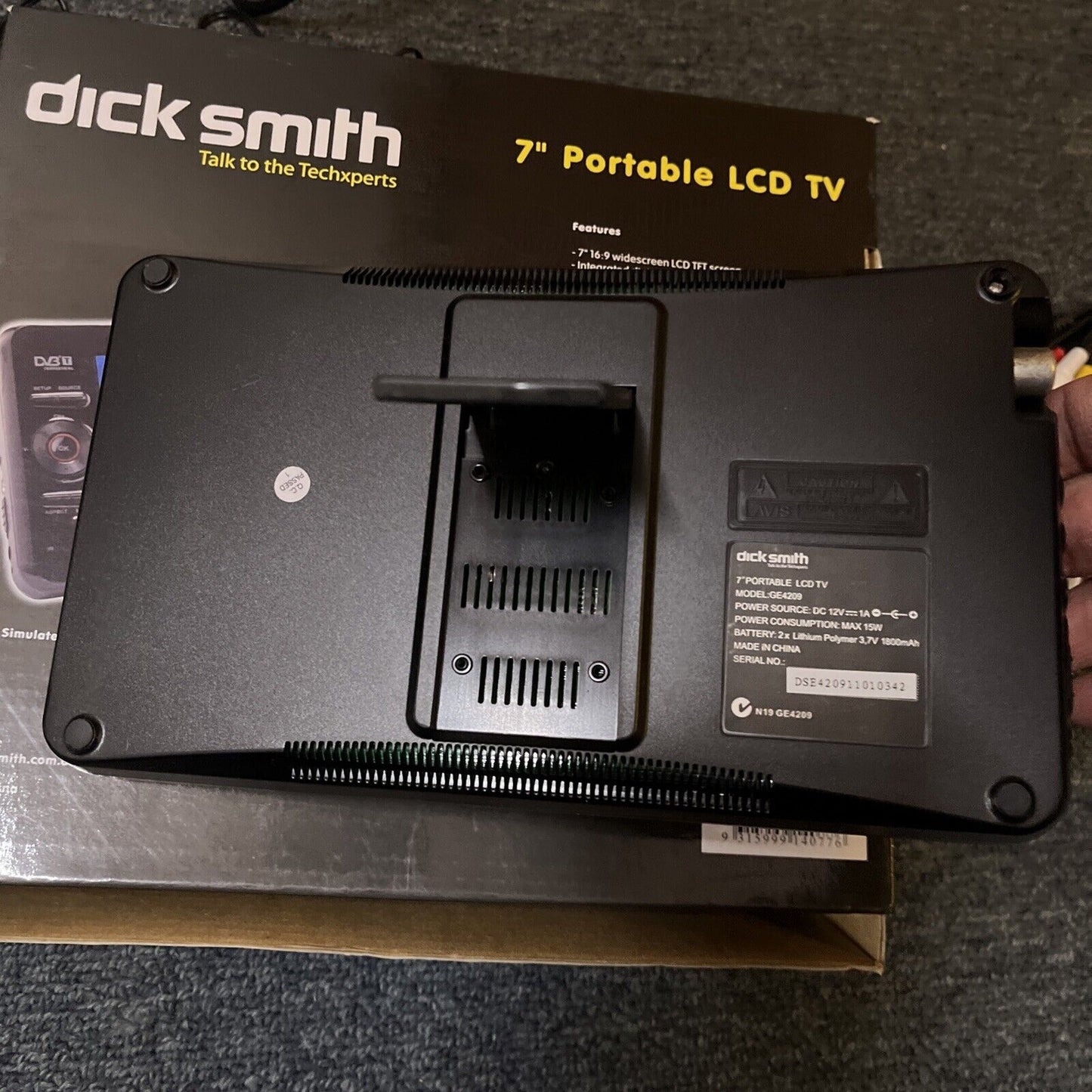Dick Smith 7" Portable Digital LCD TV With One For All Antenna *No Remote*
