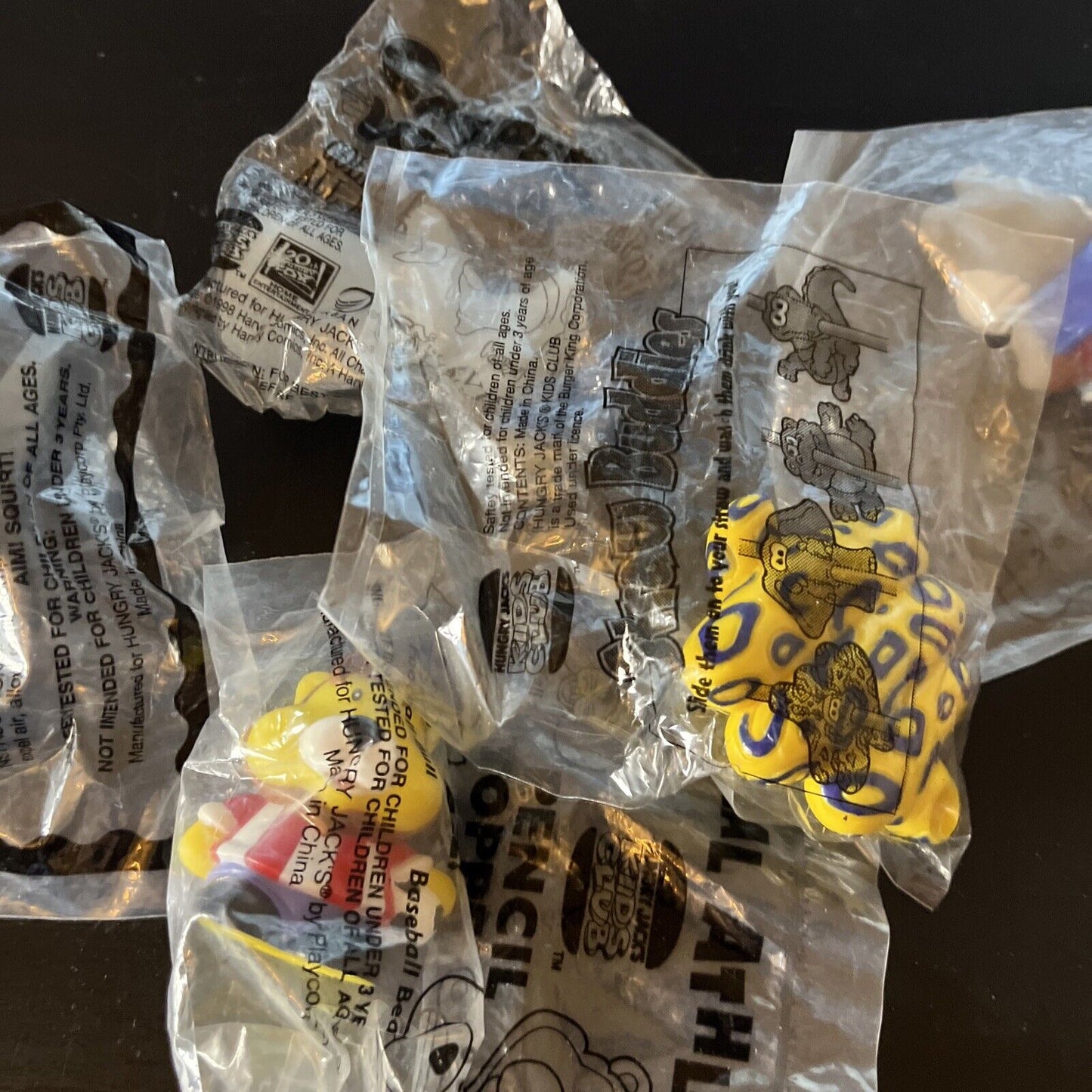 5x Hungry Jack's Toys - Whale, Snake, Basketball Bunny, Fatso, Soccer Lion