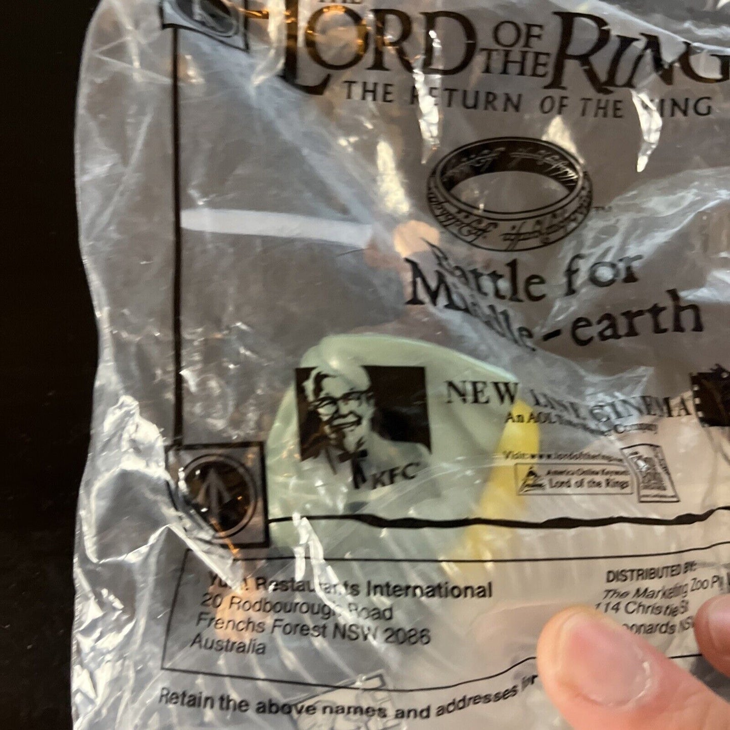 Frodo Lord Of The Rings - The Return Of The King KFC Australia Toy 2003