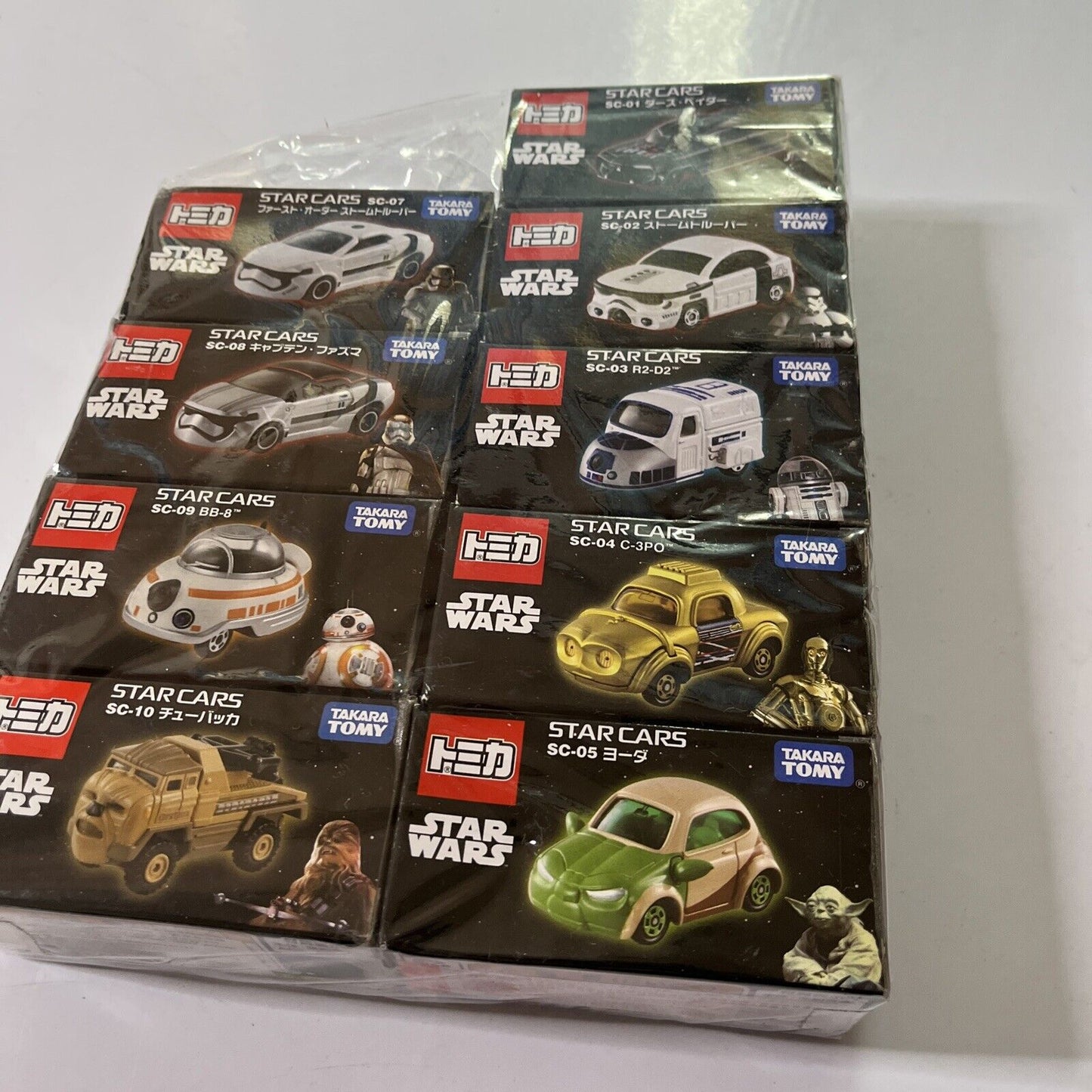 9x Star Wars Star Cars Takara Tomy Die Cast Cars *New*