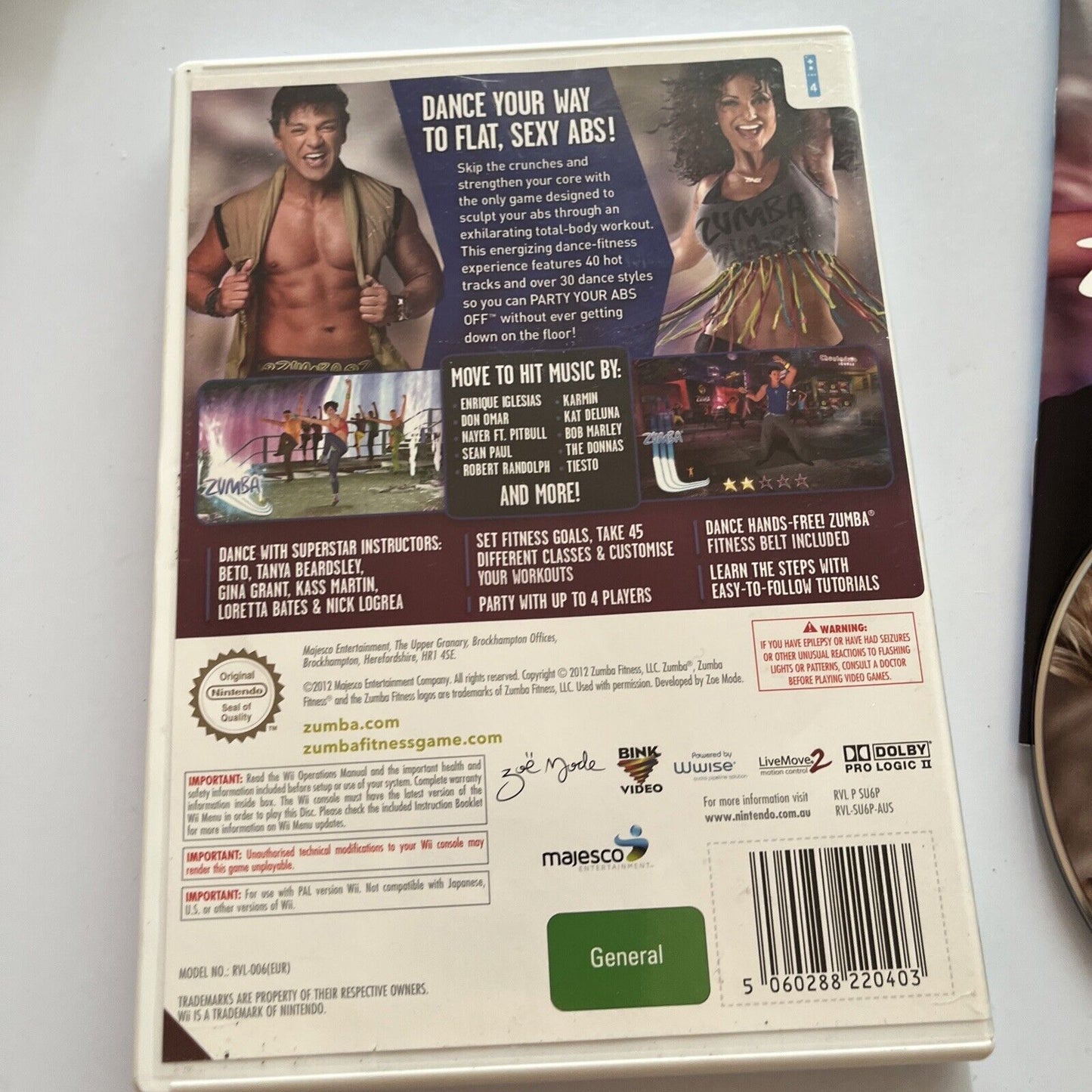 Zumba Fitness Core - Nintendo Wii Manual PAL