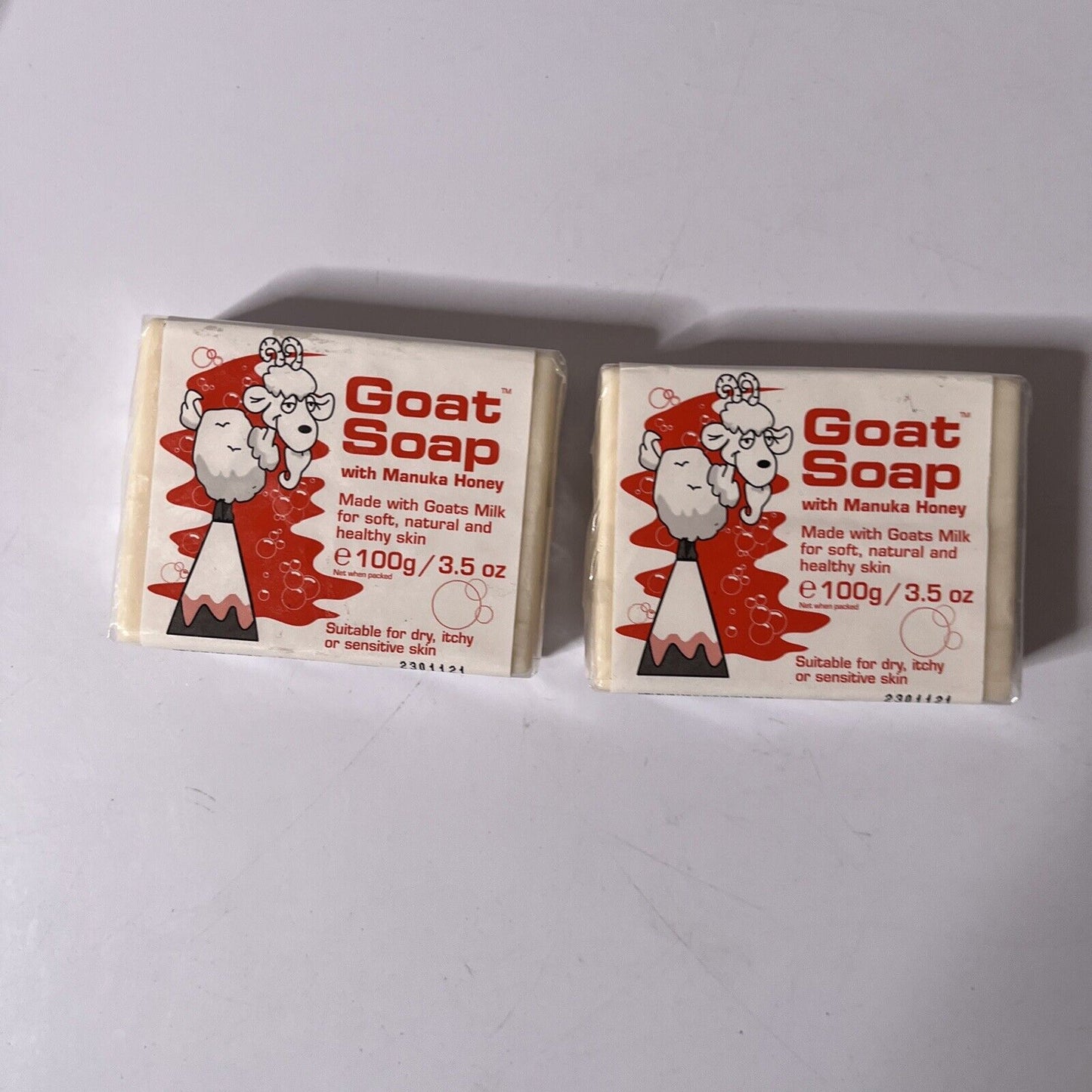 *New Sealed* 2x Goat Soap With Manuka Honey 100g 3.5oz Made In Australia