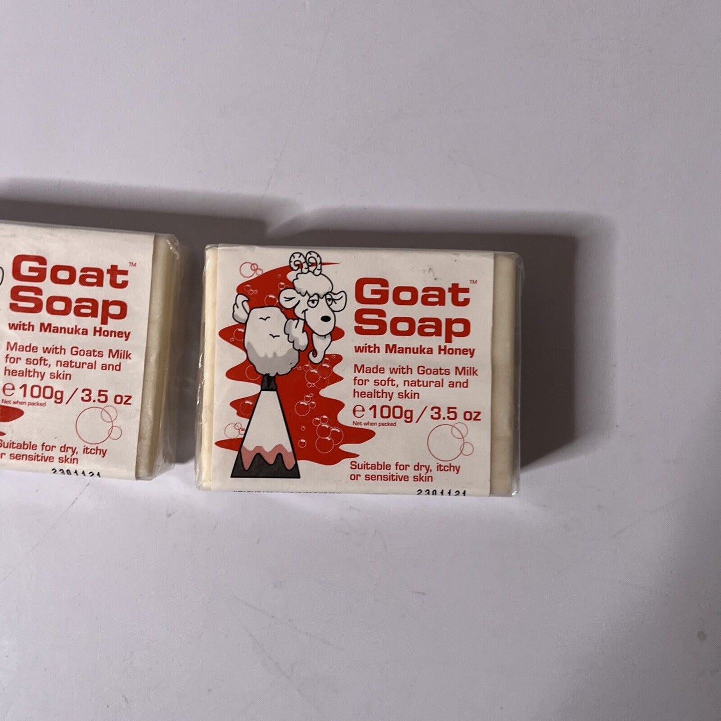 *New Sealed* 2x Goat Soap With Manuka Honey 100g 3.5oz Made In Australia