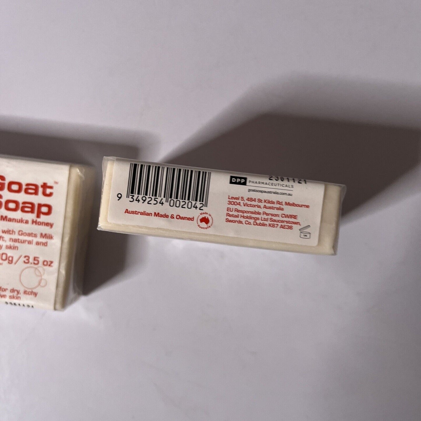 *New Sealed* 2x Goat Soap With Manuka Honey 100g 3.5oz Made In Australia
