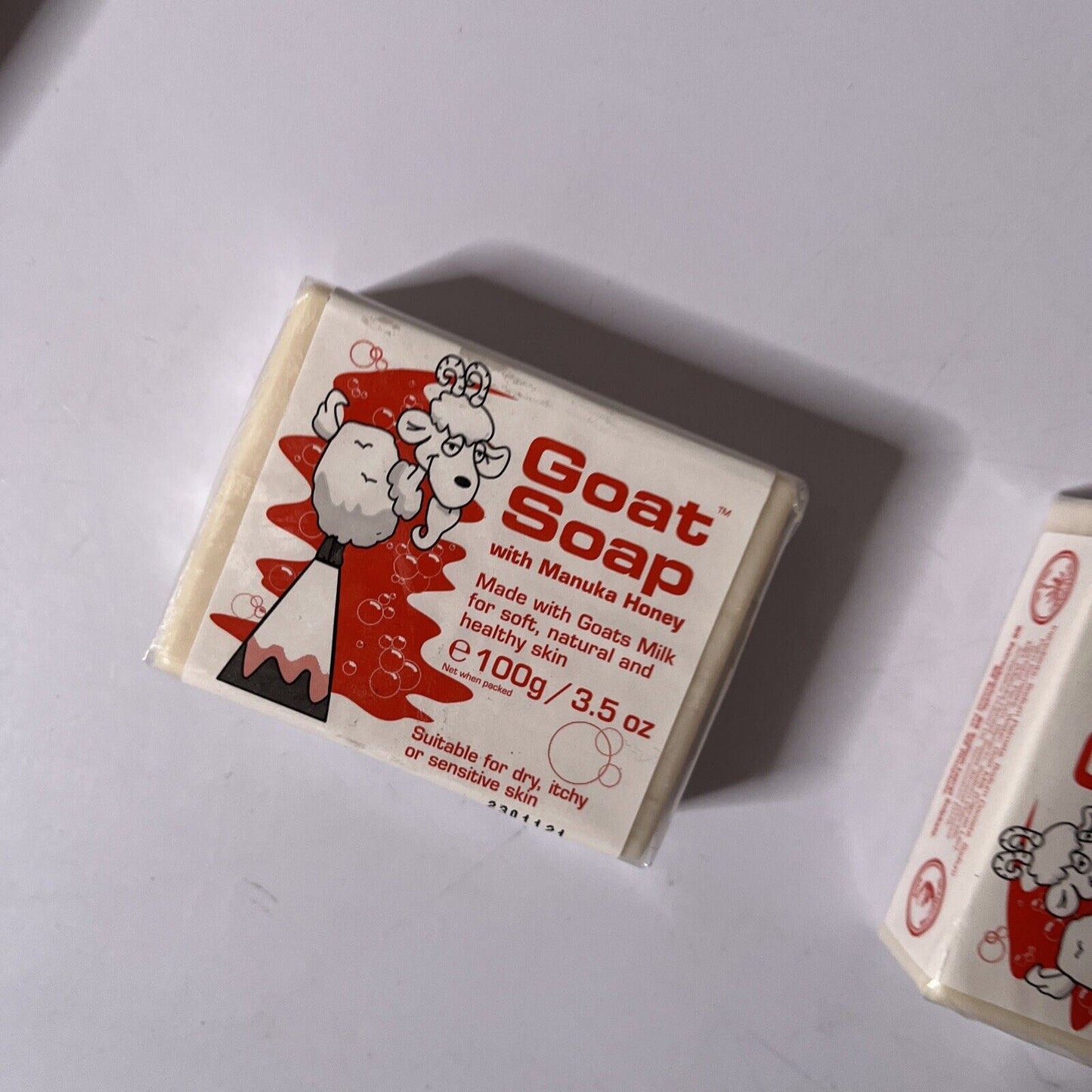 *New Sealed* 2x Goat Soap With Manuka Honey 100g 3.5oz Made In Australia