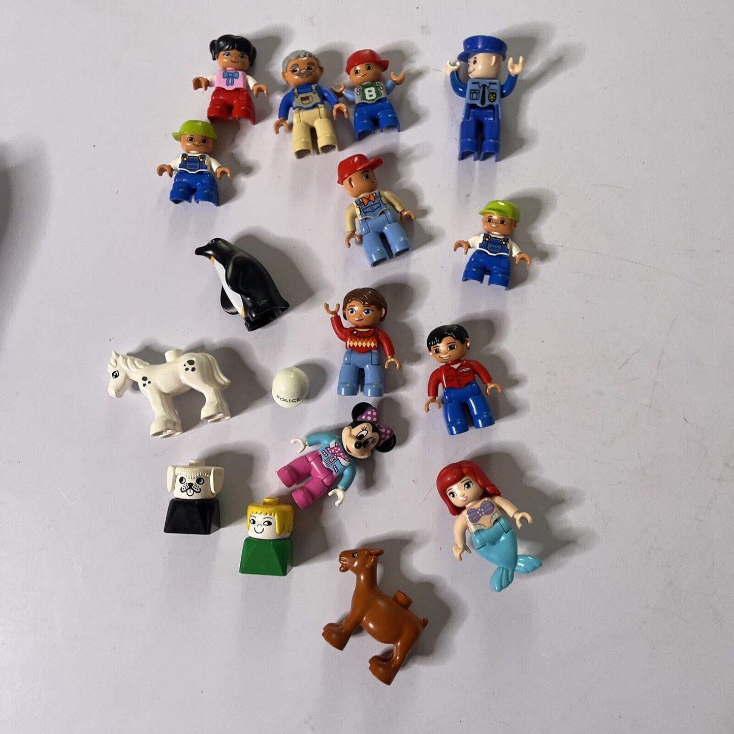 Lego Duplo 16x Characters Mimi Mouse, Ariel Mermaid, Goat, Pony, Penguin