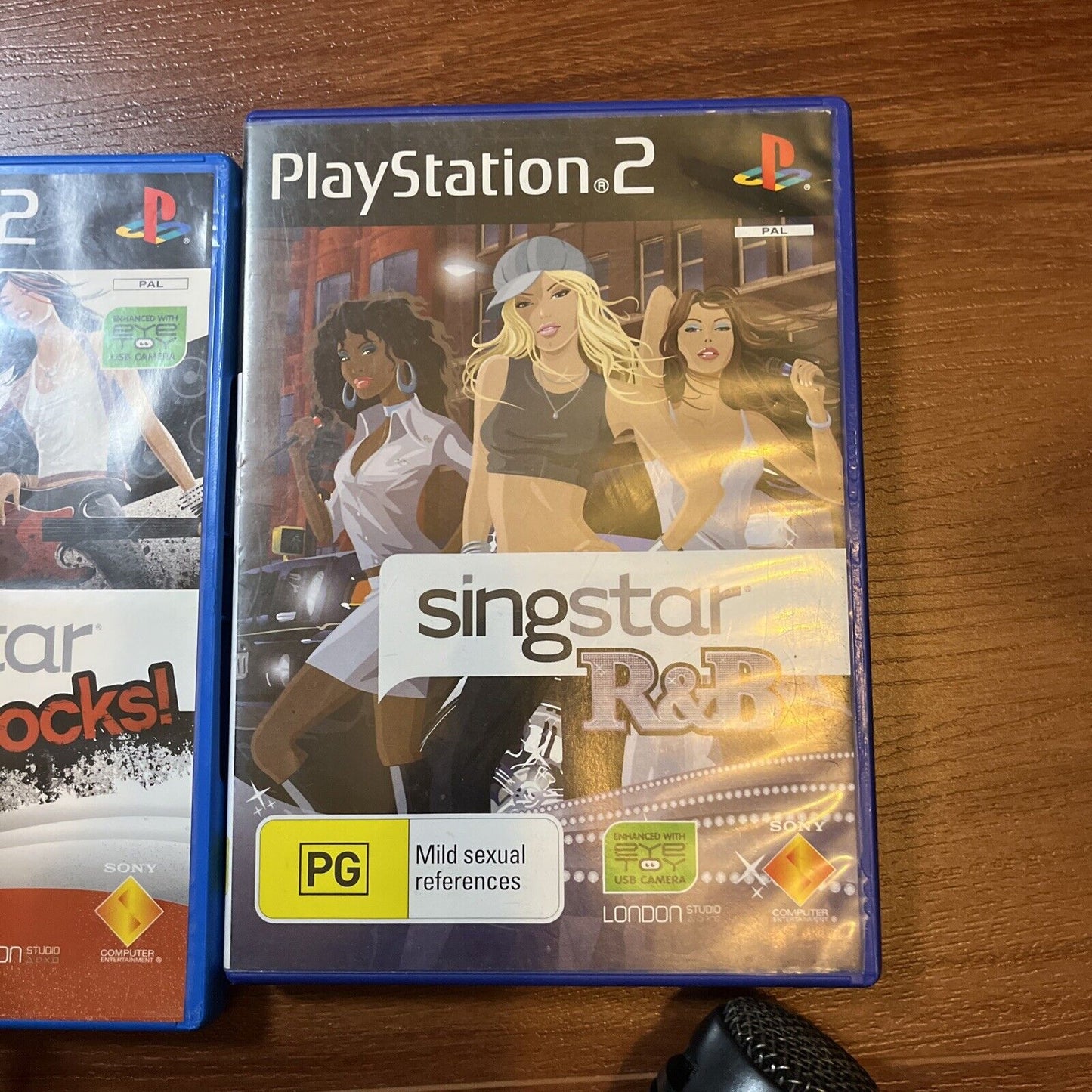 SingStar Rocks! & R&B With 2 USB Microphone Sony Playstation 2 PS2 PAL