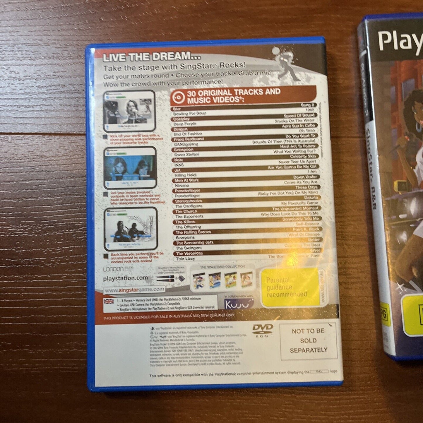 SingStar Rocks! & R&B With 2 USB Microphone Sony Playstation 2 PS2 PAL