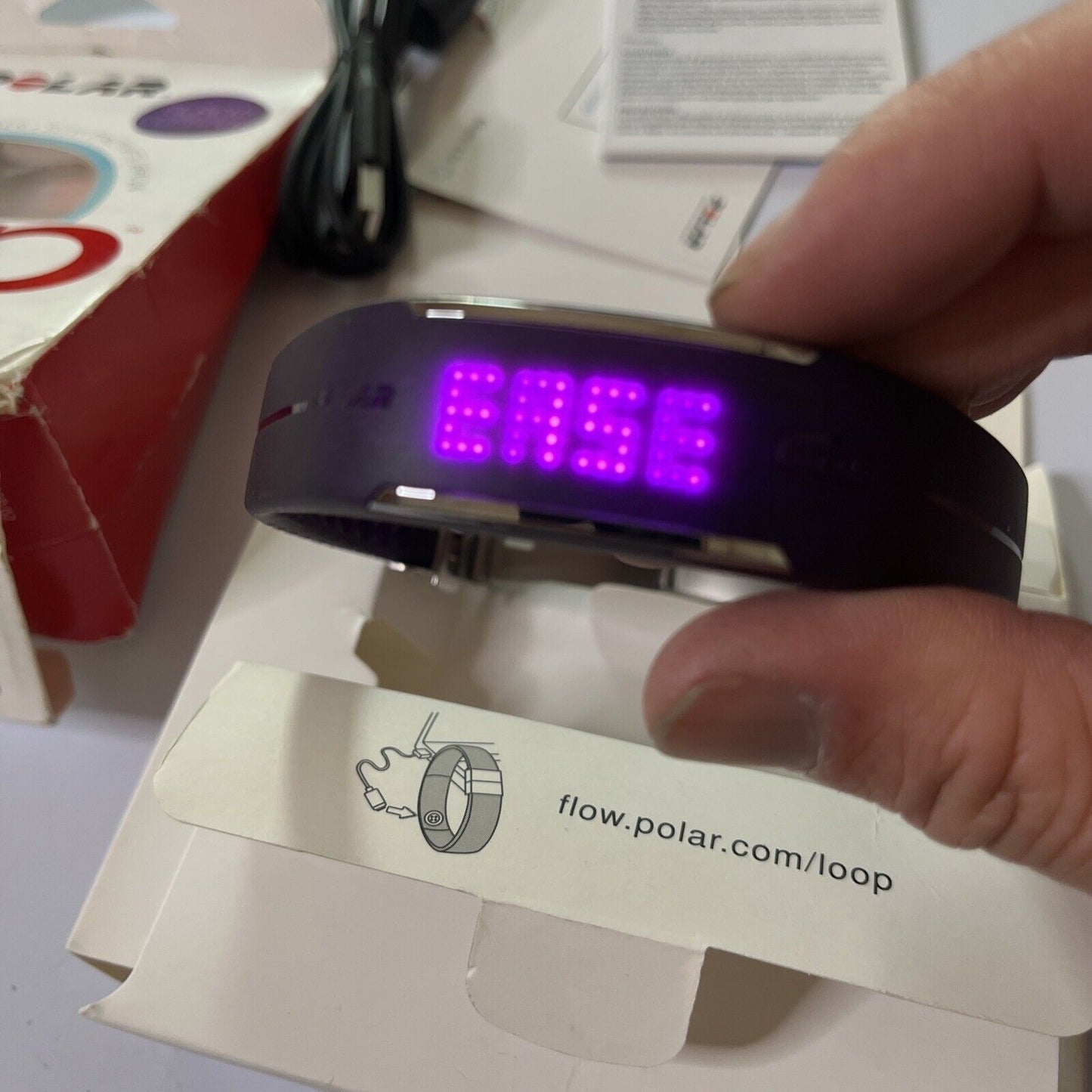 Polar Loop 24hr Activity Tracker Black Currant