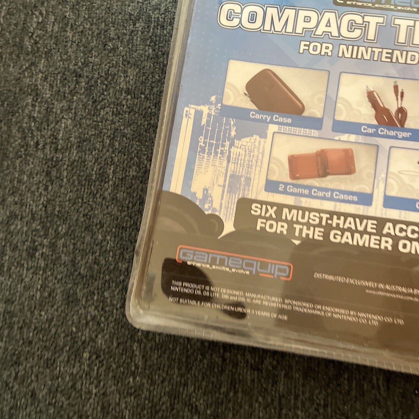 Gamequip Compact Travel Kit For Nintendo DSi XL Carry Case, Card Cases, Strap