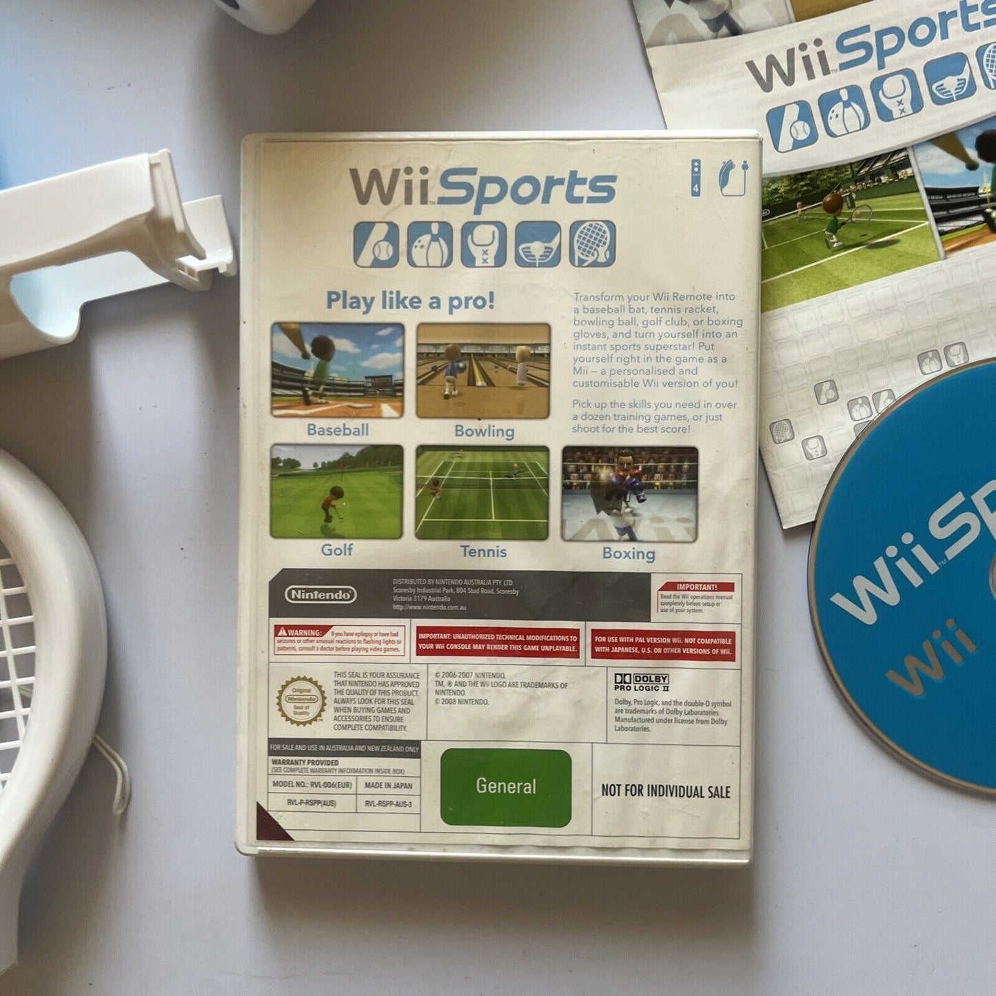 Wii Sports & Baseball, Tennis, Golf Accessories Nintendo Wii PAL