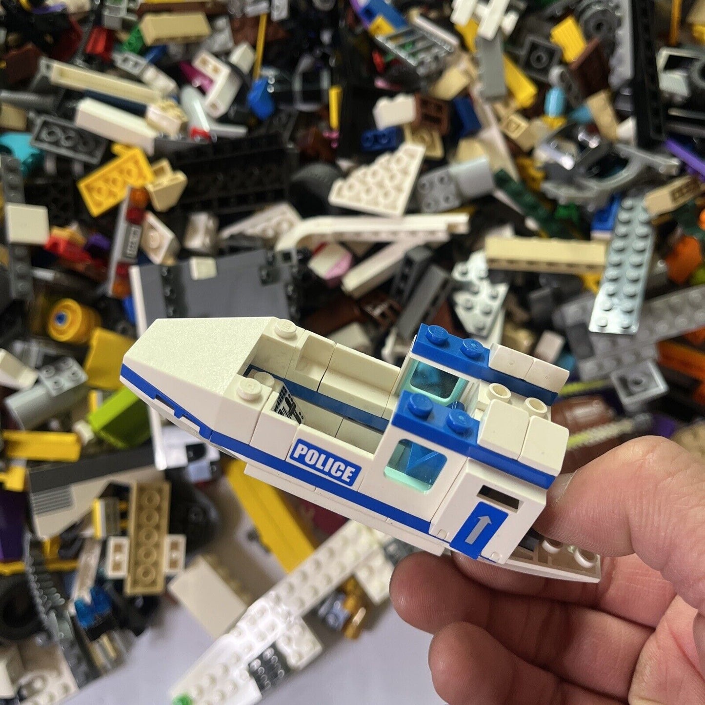 Genuine Authentic Lego 2.63kg Bulk Lot Police Bricks Parts Container