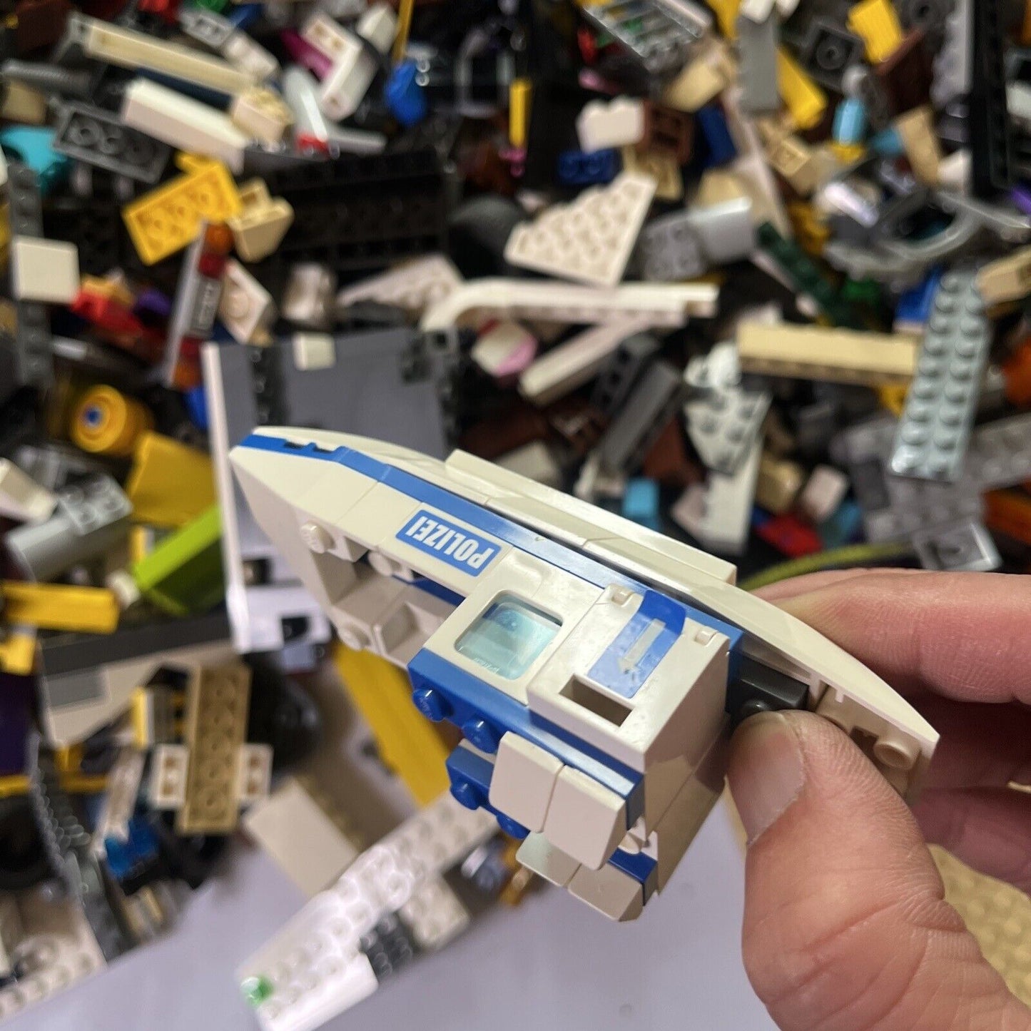 Genuine Authentic Lego 2.63kg Bulk Lot Police Bricks Parts Container