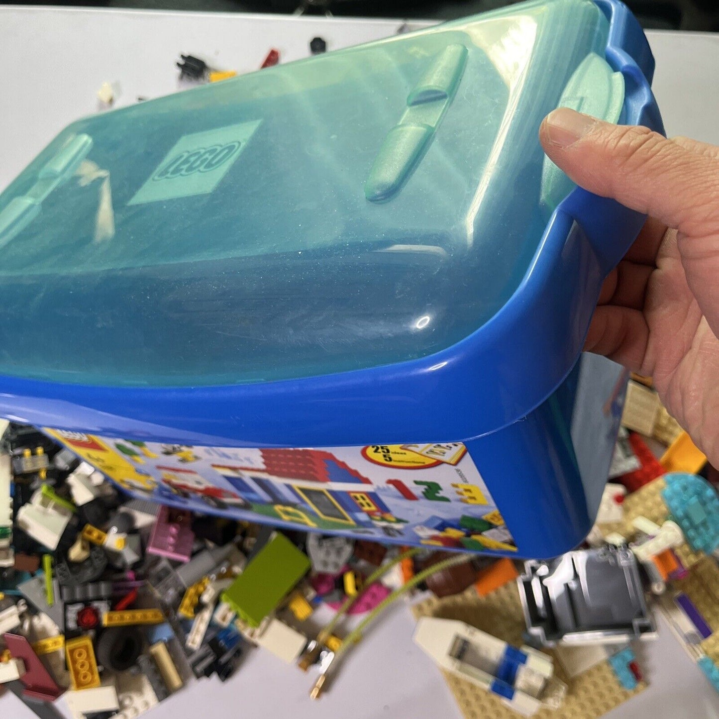 Genuine Authentic Lego 2.63kg Bulk Lot Police Bricks Parts Container