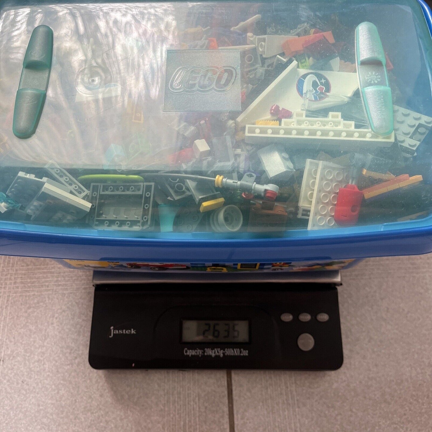 Genuine Authentic Lego 2.63kg Bulk Lot Police Bricks Parts Container