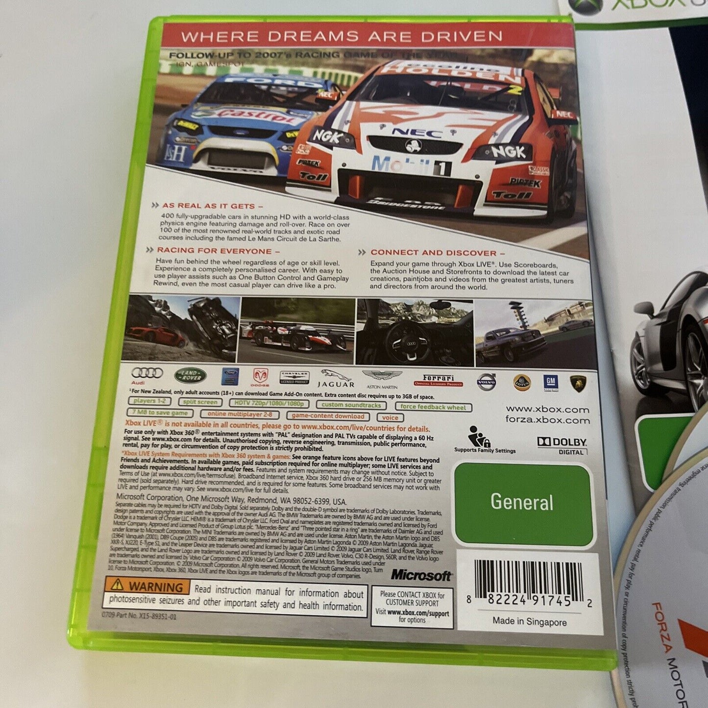 Forza Motorsport 3 Microsoft Xbox 360 Game PAL With Manual