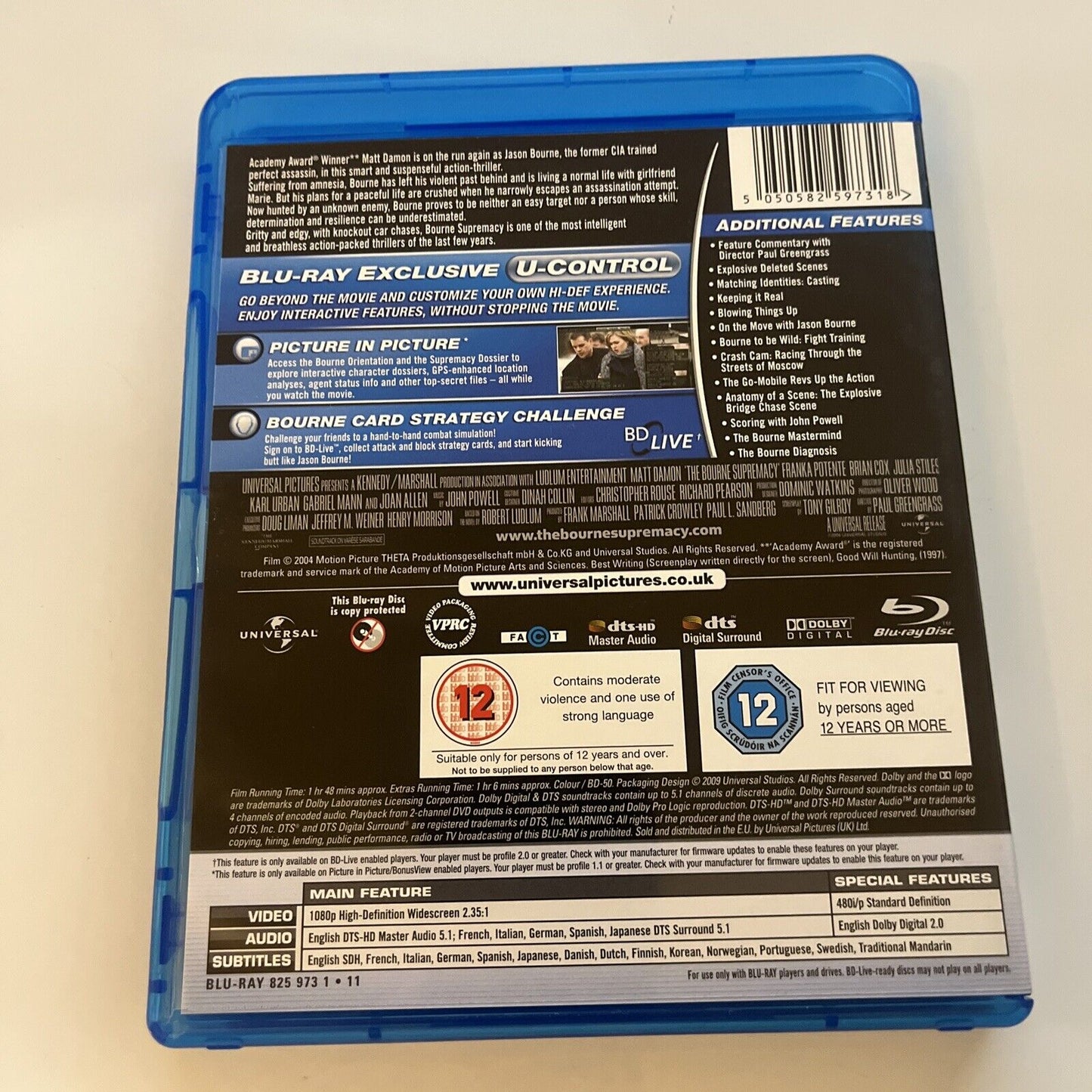 The Bourne Supremacy / The Bourne Ultimatum (Bluray, 2004) Region B