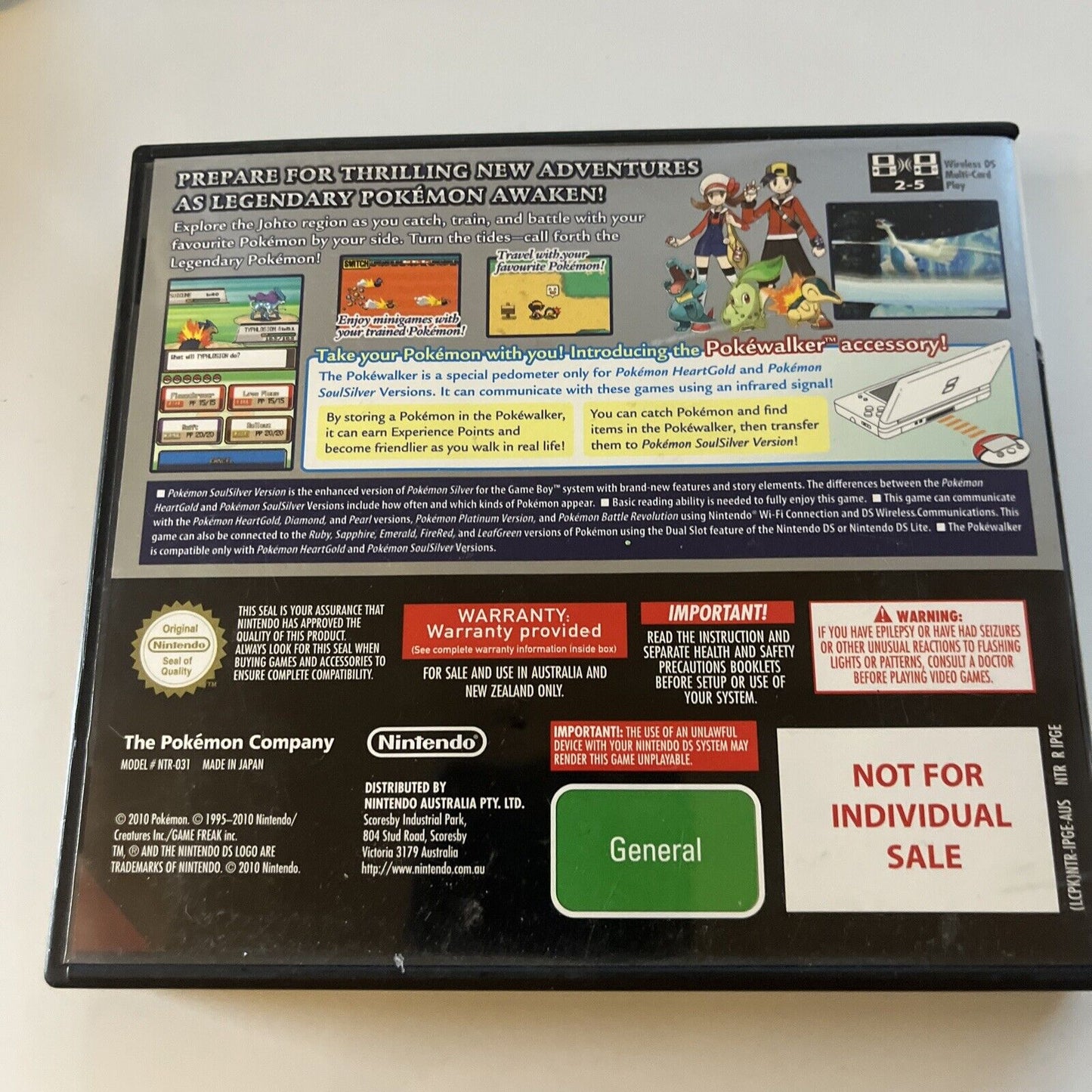 Pokémon SoulSilver Version Nintendo DS NTR-IPGE-AUS