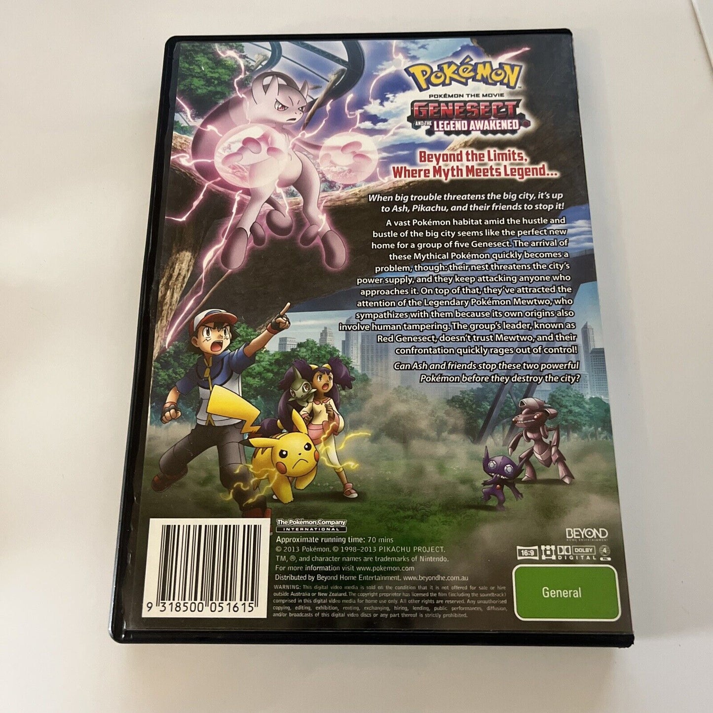 Pokemon The Movie - Genesect And The Legend Awakened (DVD, 2013) Region 4