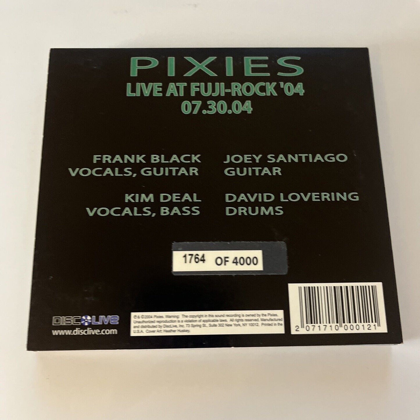 Pixies - Live At Fuji-Rock '04 07.30.04 Limited Edition (CD, 2004, 2-Disc)