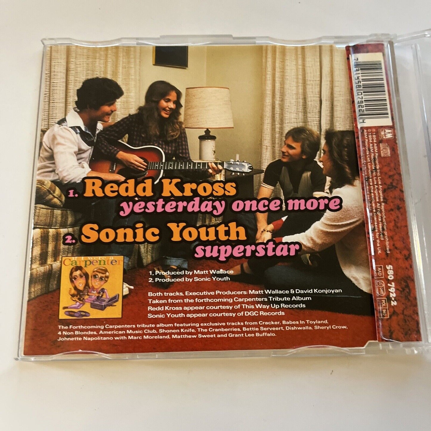 Sonic Youth - Superstar & Red Kross Yesterday Once More (CD, 1994)