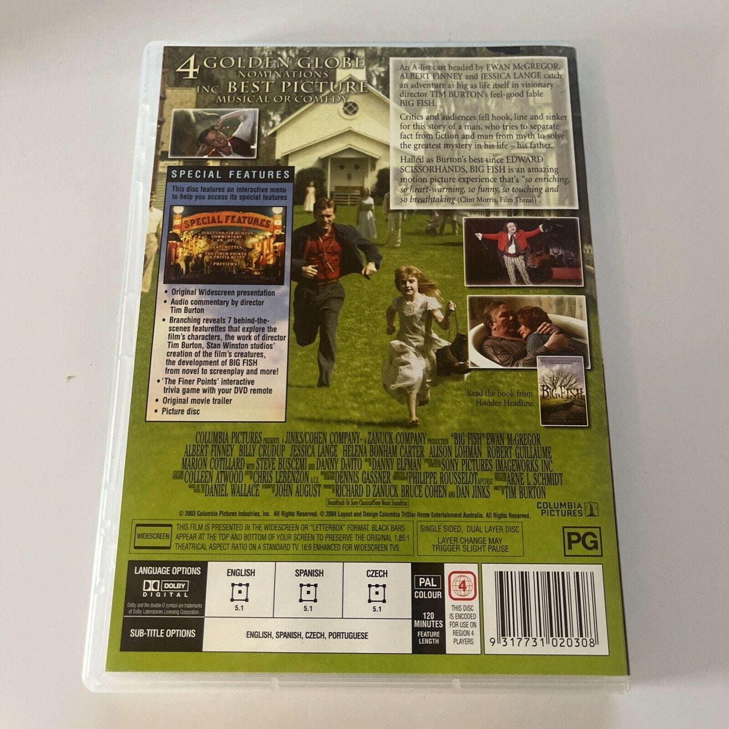 Big Fish (DVD, 2003) Ewan McGregor, Albert Finney, Danny DeVito Region 4