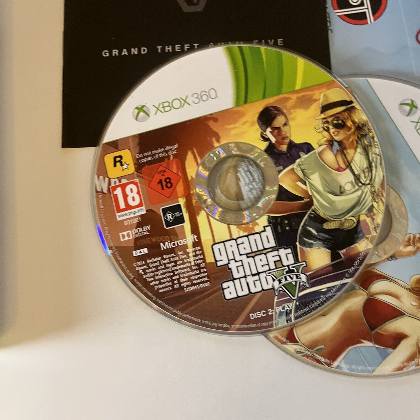 Grand Theft Auto V (Microsoft Xbox 360, 2013) Manual Map PAL