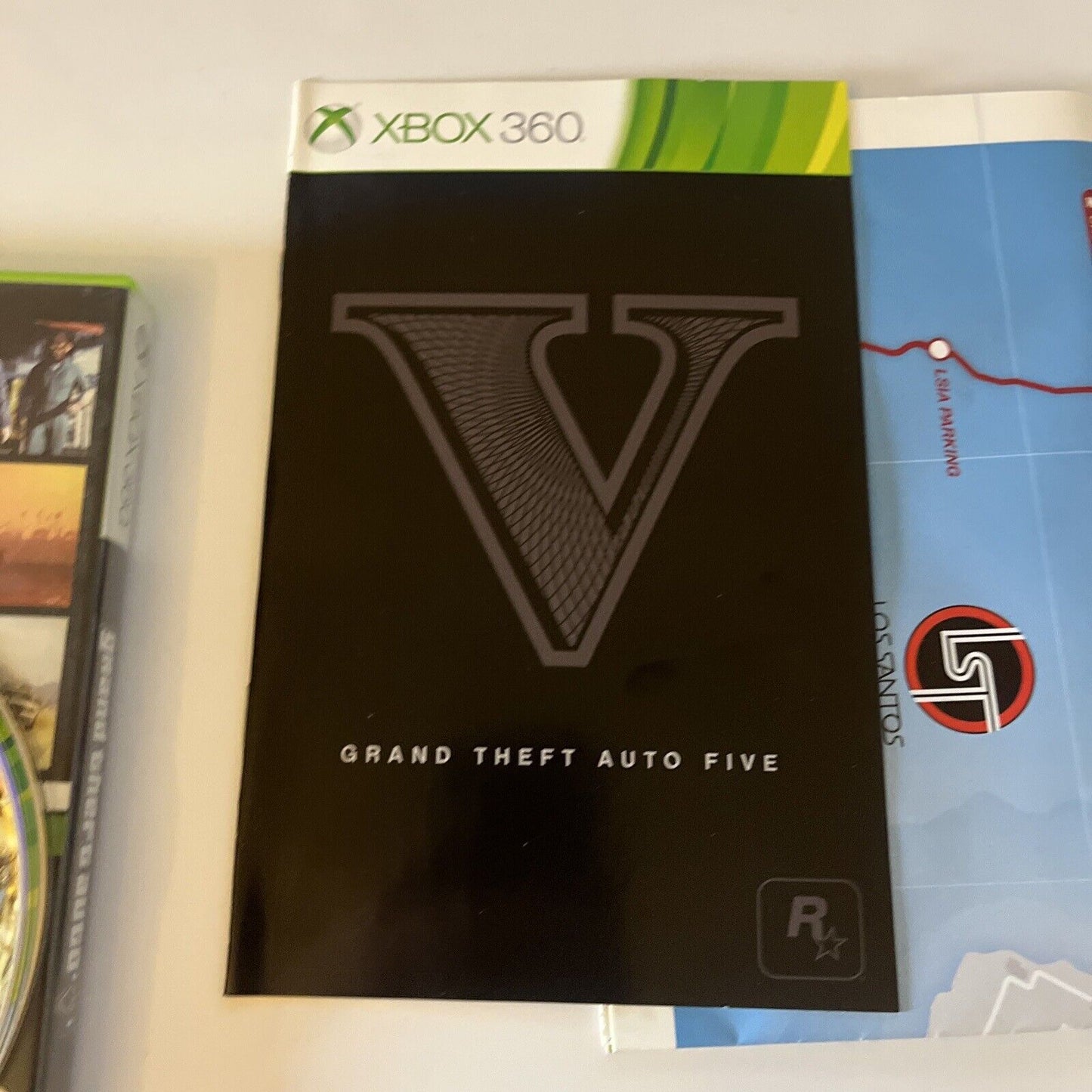 Grand Theft Auto V (Microsoft Xbox 360, 2013) Manual Map PAL