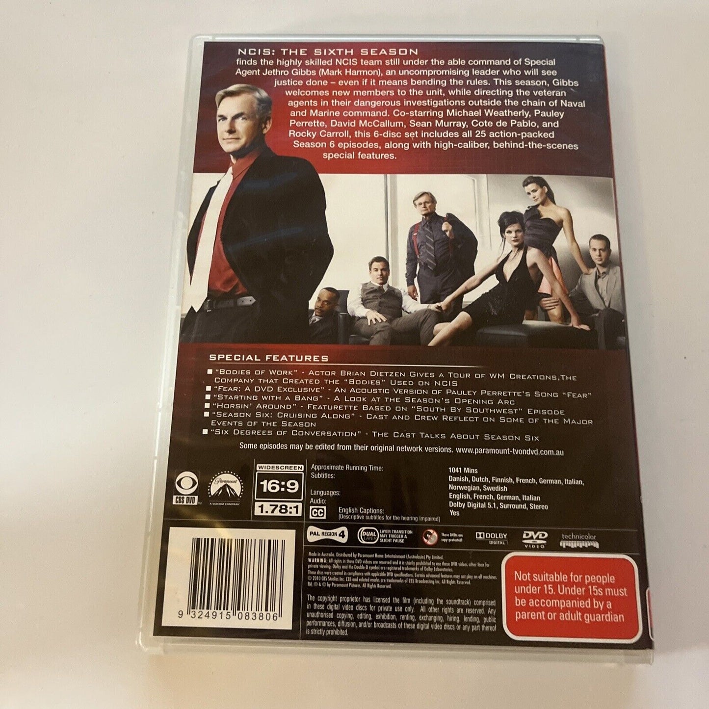 NCIS : Season 6 (DVD, 2008, 6-Disc) SEAN Murray, David Mccallum NEW Region 4