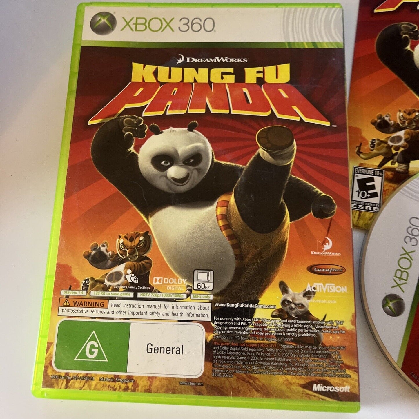 LEGO Indiana Jones The Original Adventure & Kung Fu Panda Xbox 360 Manual PAL