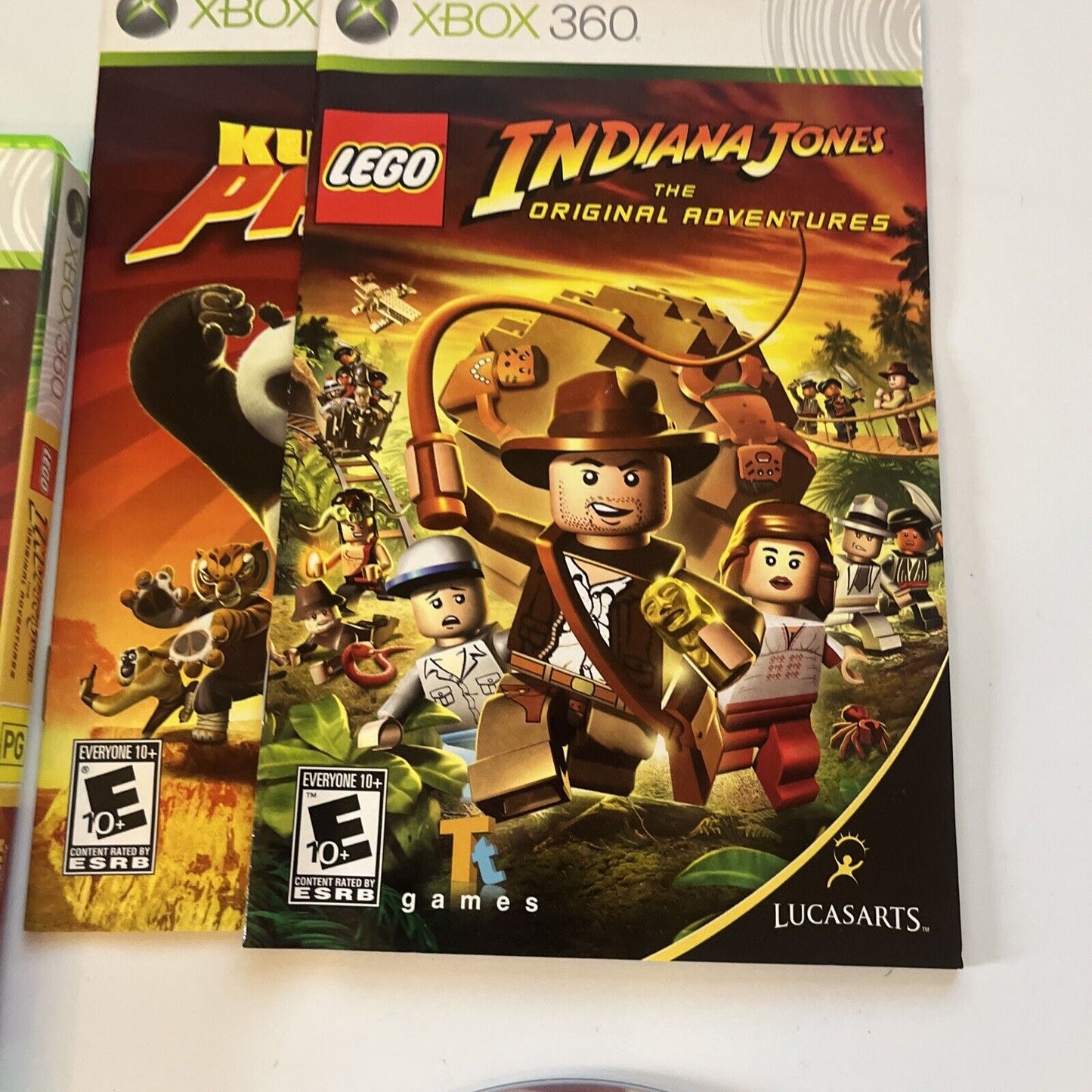 LEGO Indiana Jones The Original Adventure & Kung Fu Panda Xbox 360 Manual PAL