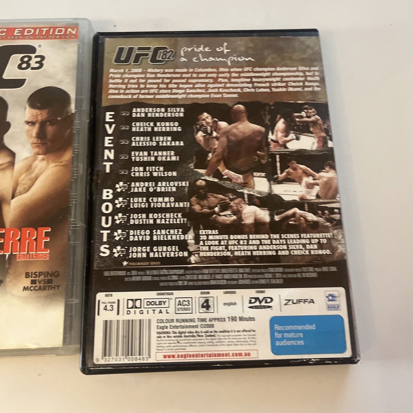 UFC #83 - Serra Vs. St. Pierre 2 / Silva Vs Henderson (DVD) Region 4