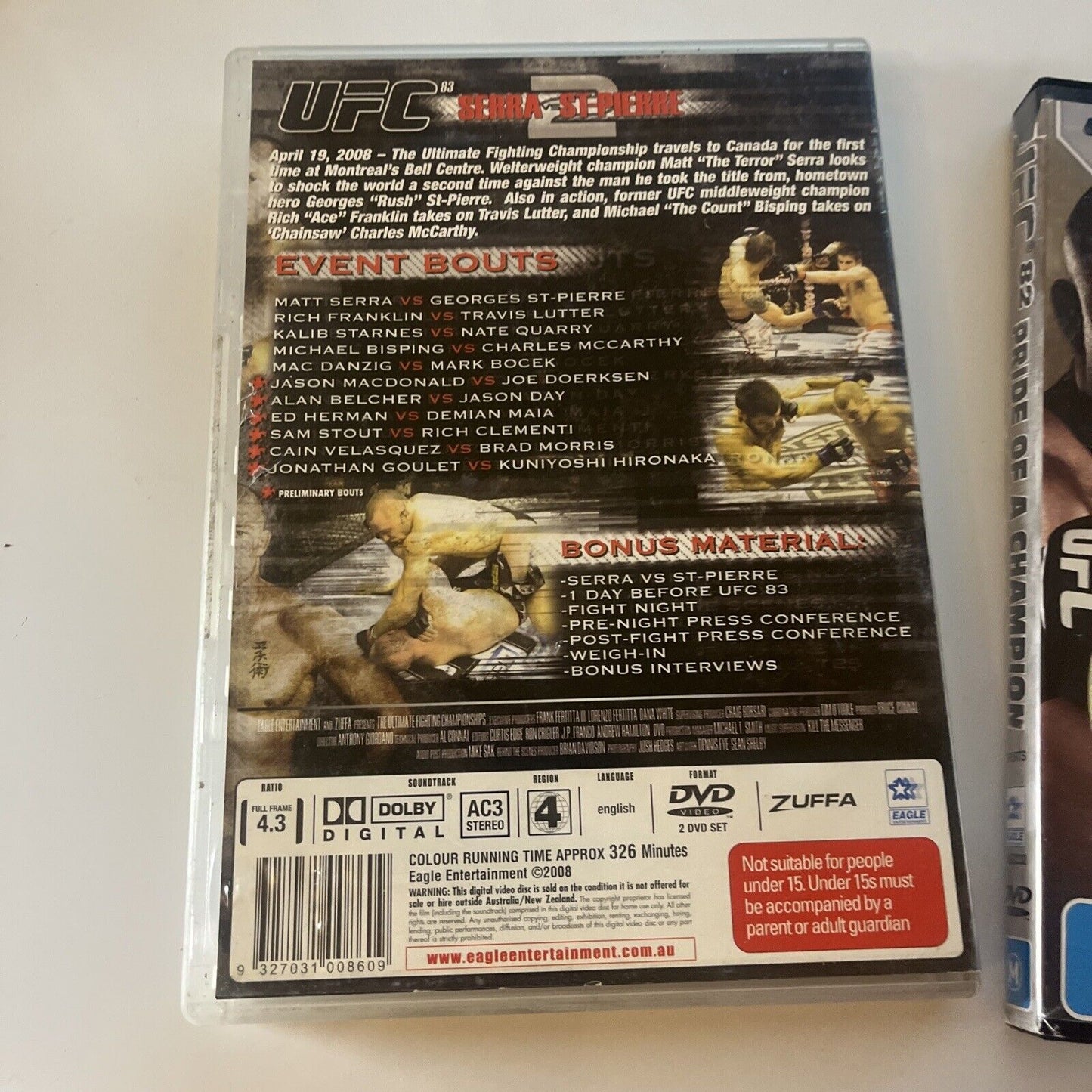 UFC #83 - Serra Vs. St. Pierre 2 / Silva Vs Henderson (DVD) Region 4