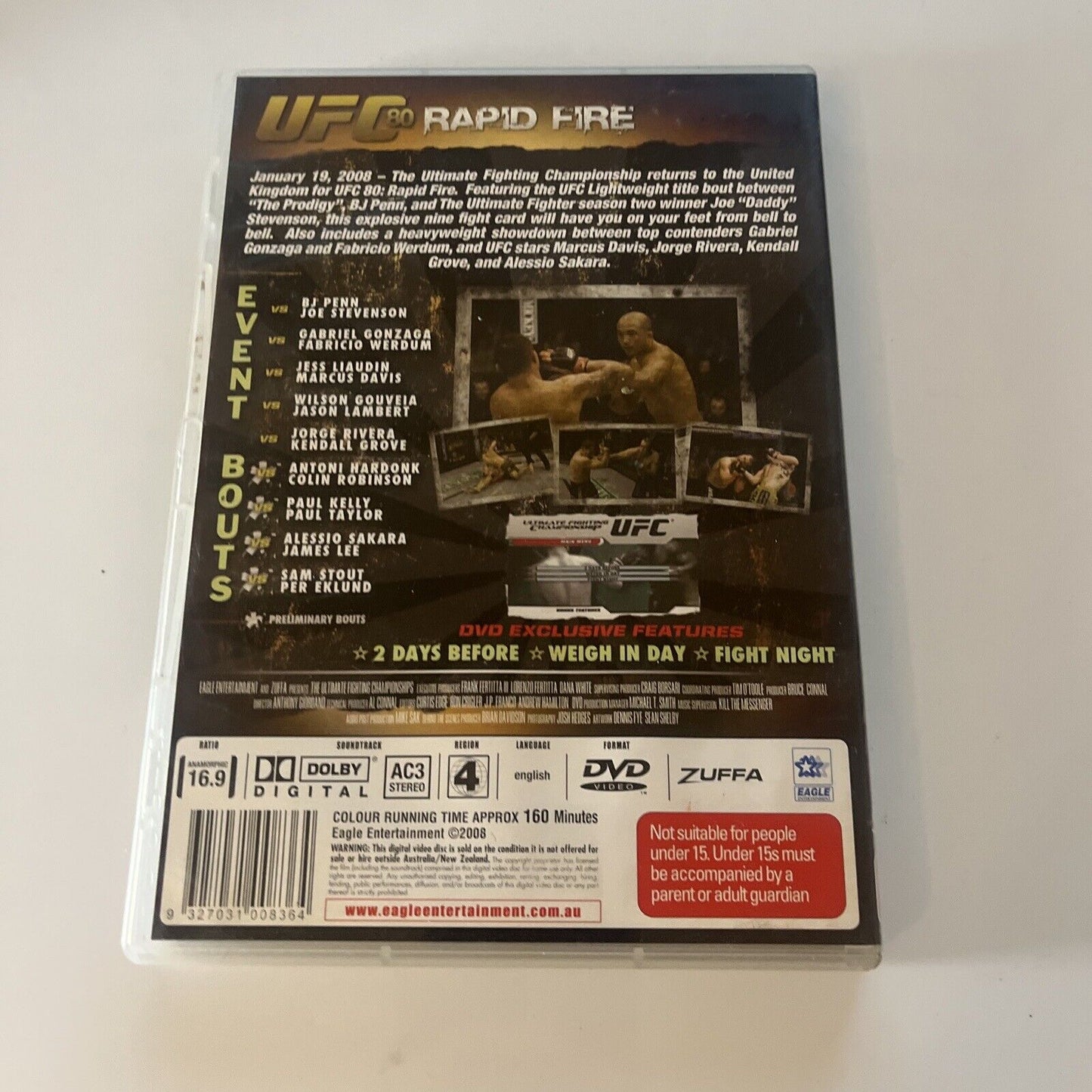 UFC Ultimate Fighting Championship DVD 18-Disc Bundle Lot Region 4